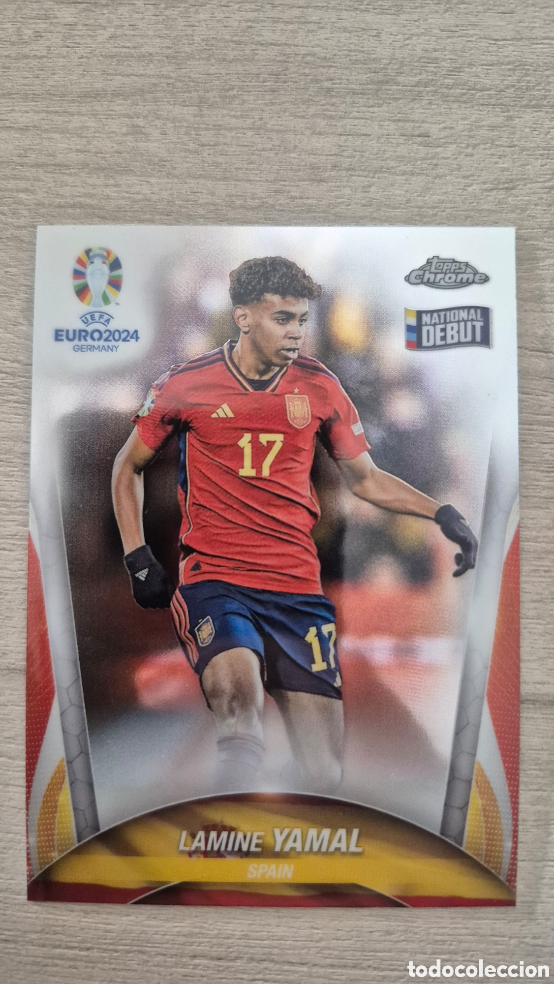 Cromos de F&uacute;tbol: Lamine Yamal (National Debut) Topps Chrome UEFA Euro 2024