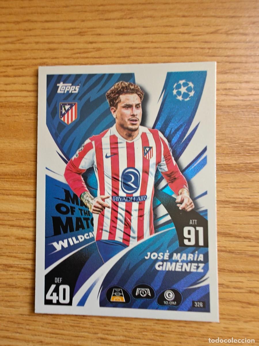 Cromos de F&uacute;tbol: Gim&eacute;nez 326 Match Attax 25 26 Man of the Match Wildcard Atl&eacute;tico de Madrid 2025 2026