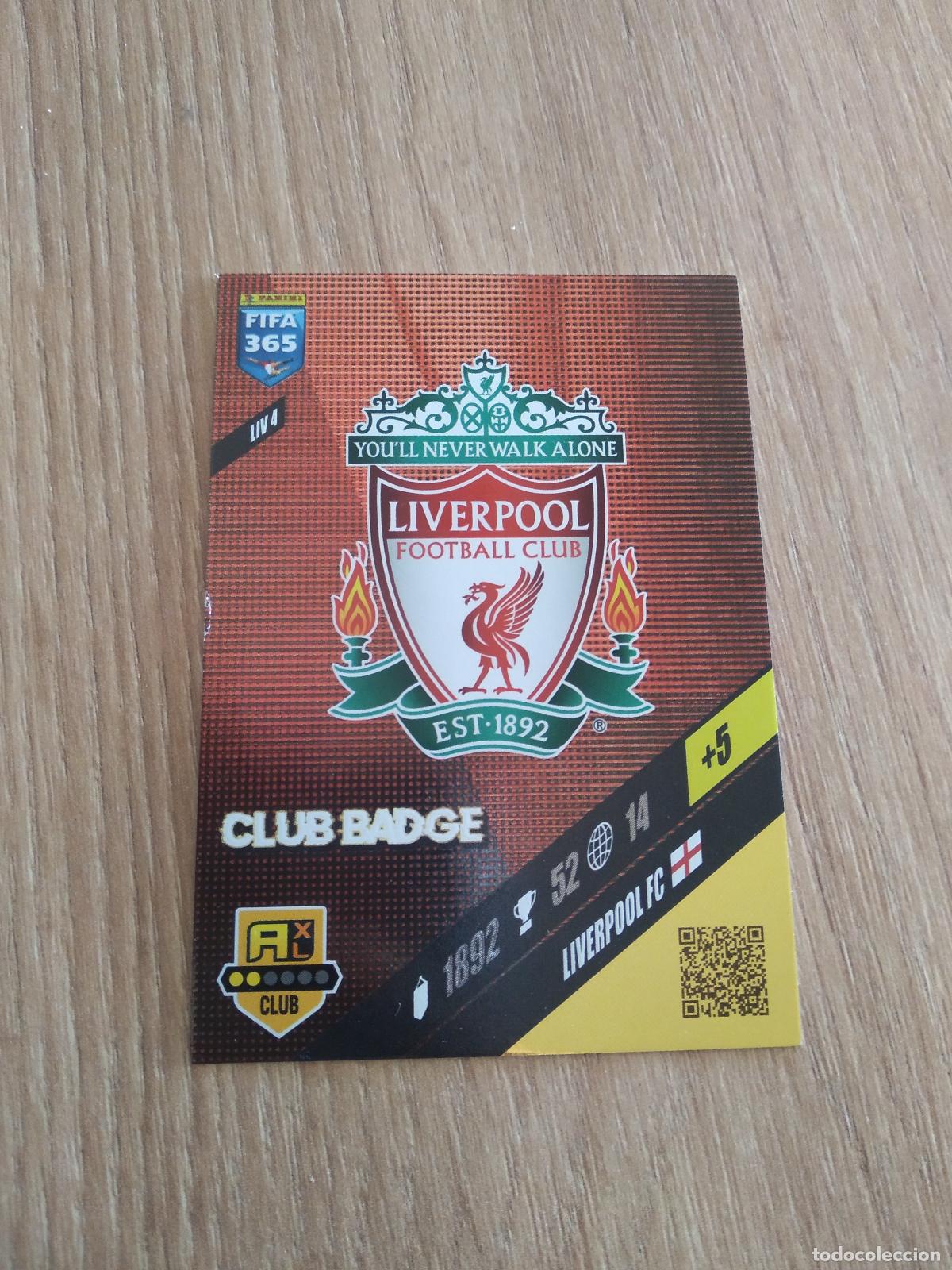 Cromos de F&uacute;tbol: LIV 4 ESCUDO LIVERPOOL CROMO FUTBOL PANINI ADRENALYN 23-24 FIFA 365 2023-2024
