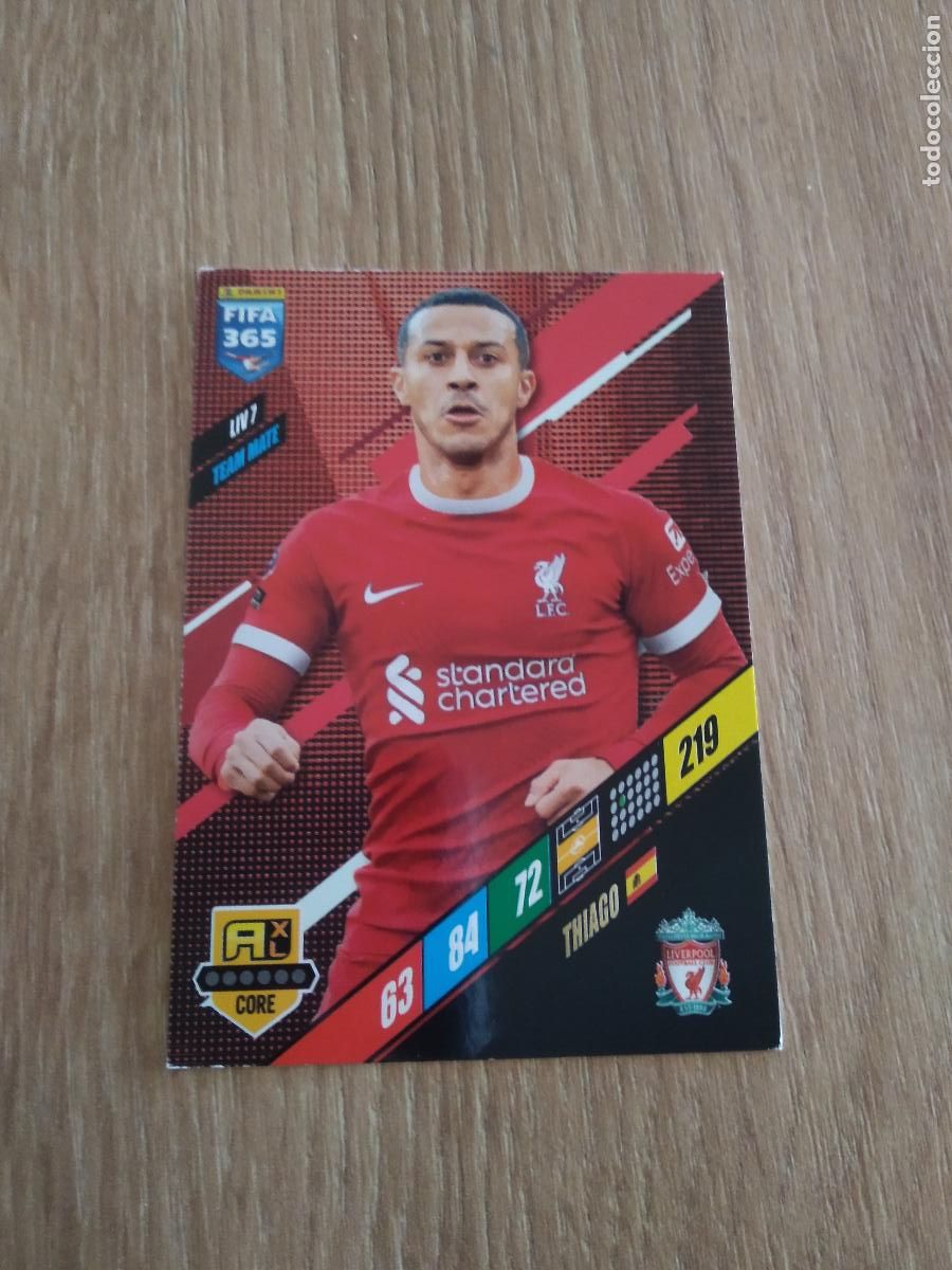 Cromos de F&uacute;tbol: LIV 7 THIAGO LIVERPOOL CROMO FUTBOL PANINI ADRENALYN 23-24 FIFA 365 2023-2024