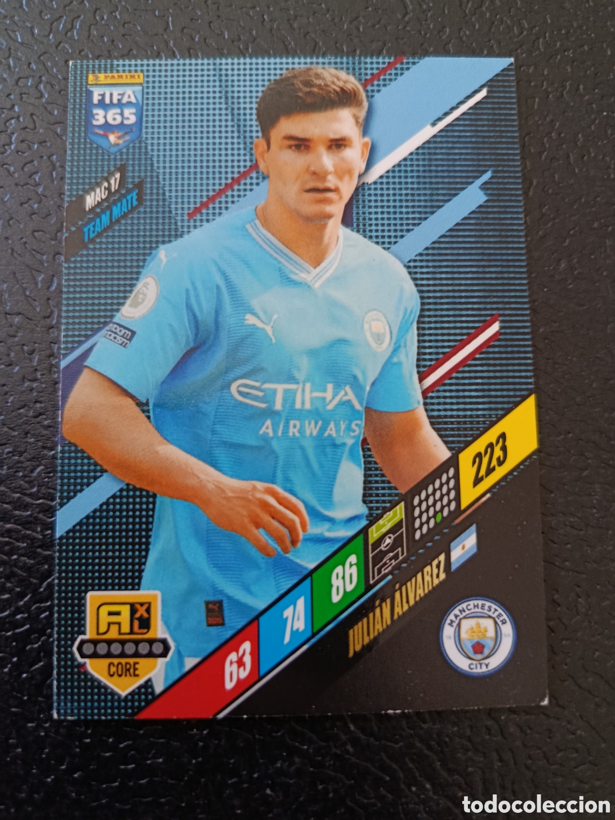 Cromos de F&uacute;tbol: Julian Alvarez Manchester City Panini Adrenalyn Fifa 365 2024