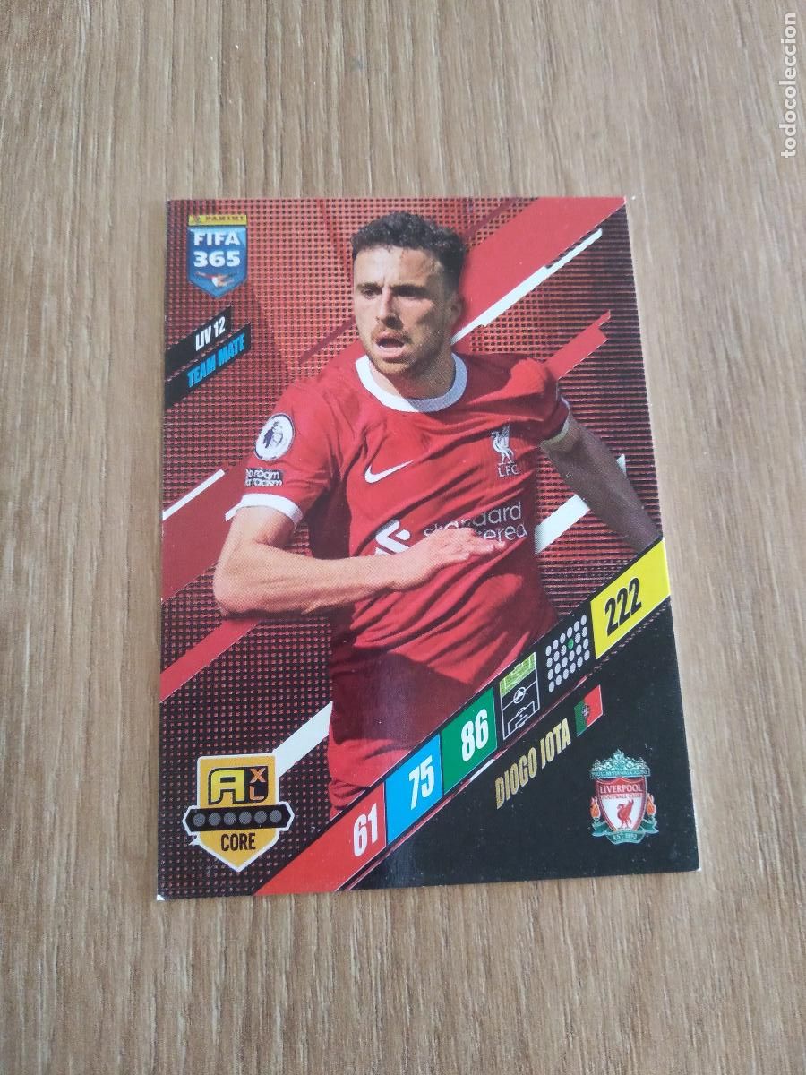 Football Stickers: LIV 12 DIOGO JOTA LIVERPOOL CROMO FUTBOL PANINI ADRENALYN 23-24 FIFA 365 2023-2024