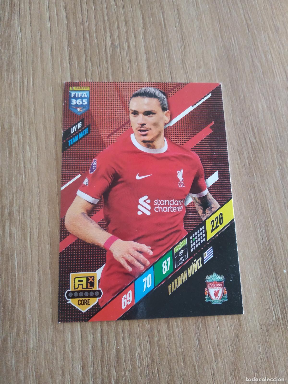Cromos de F&uacute;tbol: LIV 18 DARWIN NU&Ntilde;EZ LIVERPOOL CROMO FUTBOL PANINI ADRENALYN 23-24 FIFA 365 2023-2024
