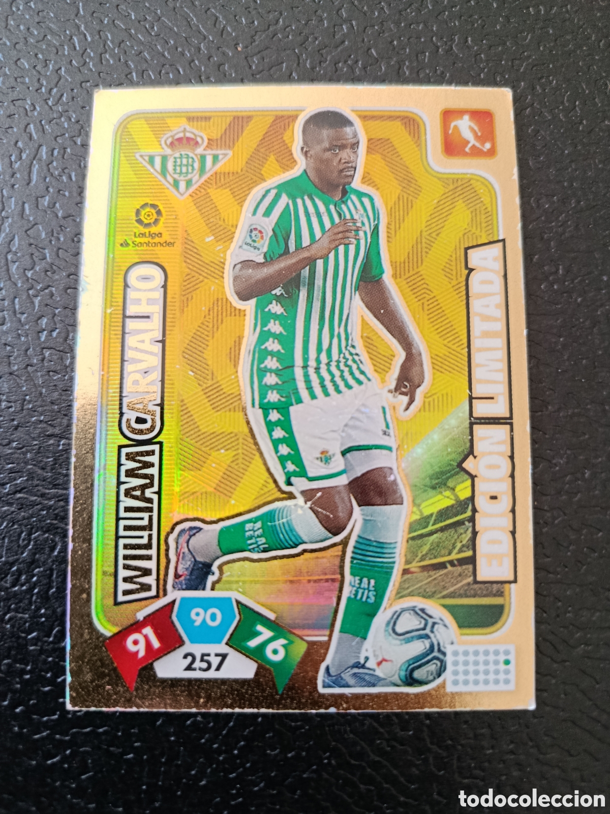Cromos de F&uacute;tbol: WILLIAM CARVALHO REAL BETIS BALOMPIE EDICION LIMITADA PANINI ADRENALYN XL LIGA 2019/20 19 20
