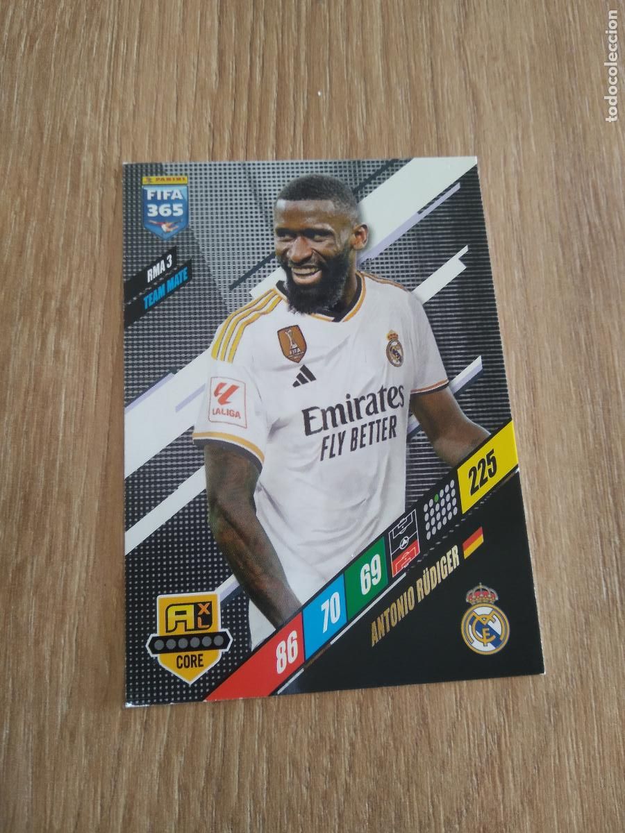 Cromos de F&uacute;tbol: RMA 3 RUDIGER REAL MADRID CROMO FUTBOL PANINI ADRENALYN 23-24 FIFA 365 2023-2024