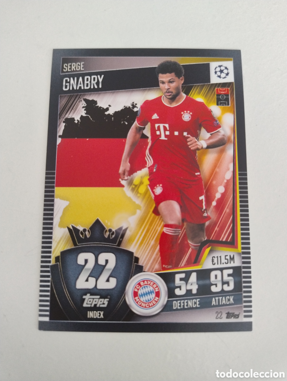 Cromos de F&uacute;tbol: 22 - Gnabry - Bayern Munich - Topps Match Attax 101 2020 - 2021