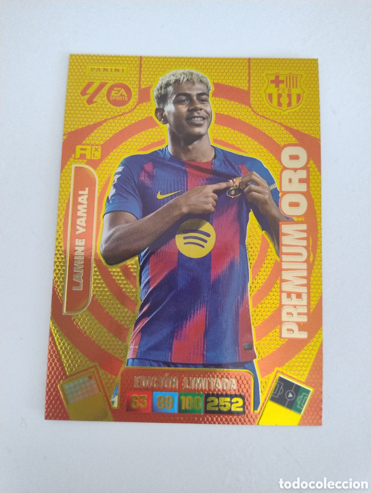 Cromos de F&uacute;tbol: Lamine Yamal - Barcelona - Adrenalyn XL 2025 - 2026 Premium Oro Edici&oacute;n Limitada