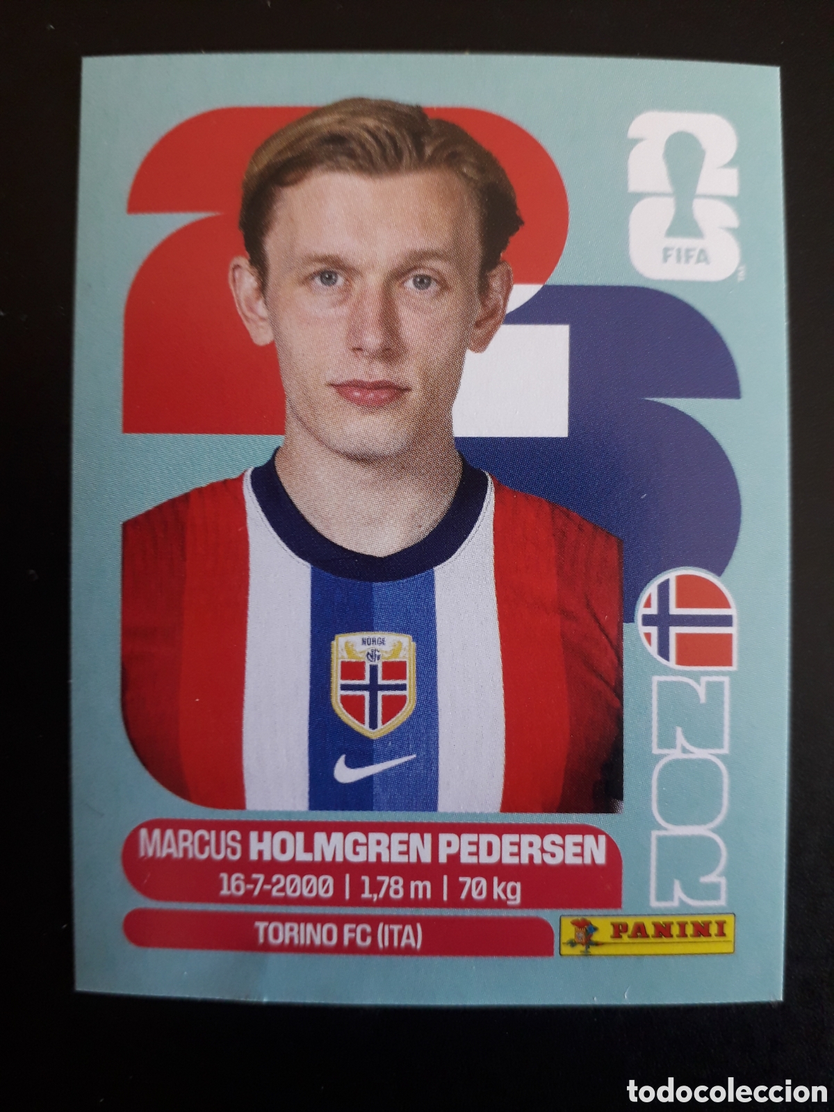 Cromos de F&uacute;tbol: HOLMGREN PEDERSEN NORUEGA NOR 6 MUNDIAL F&Uacute;TBOL 2026 FIFA WORLD CUP PANINI SIN PEGAR PEDIDO M&Iacute;NIMO 3&euro;