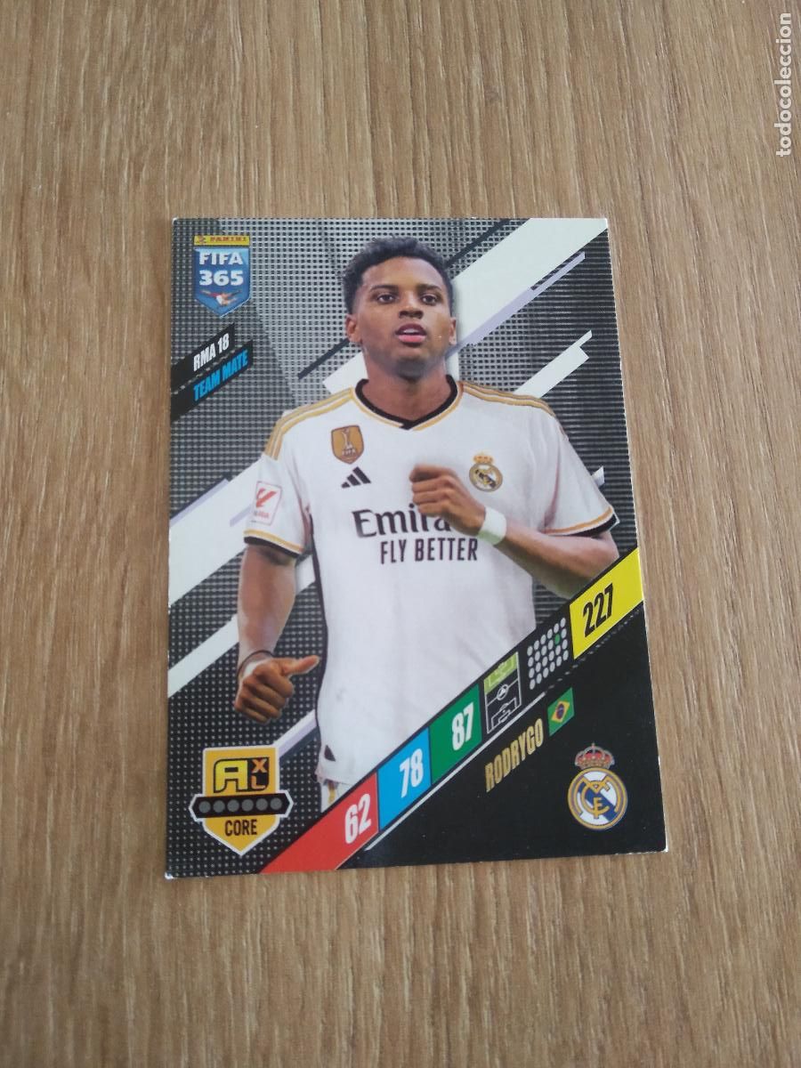Cromos de F&uacute;tbol: RMA 18 RODRYGO REAL MADRID CROMO FUTBOL PANINI ADRENALYN 23-24 FIFA 365 2023-2024