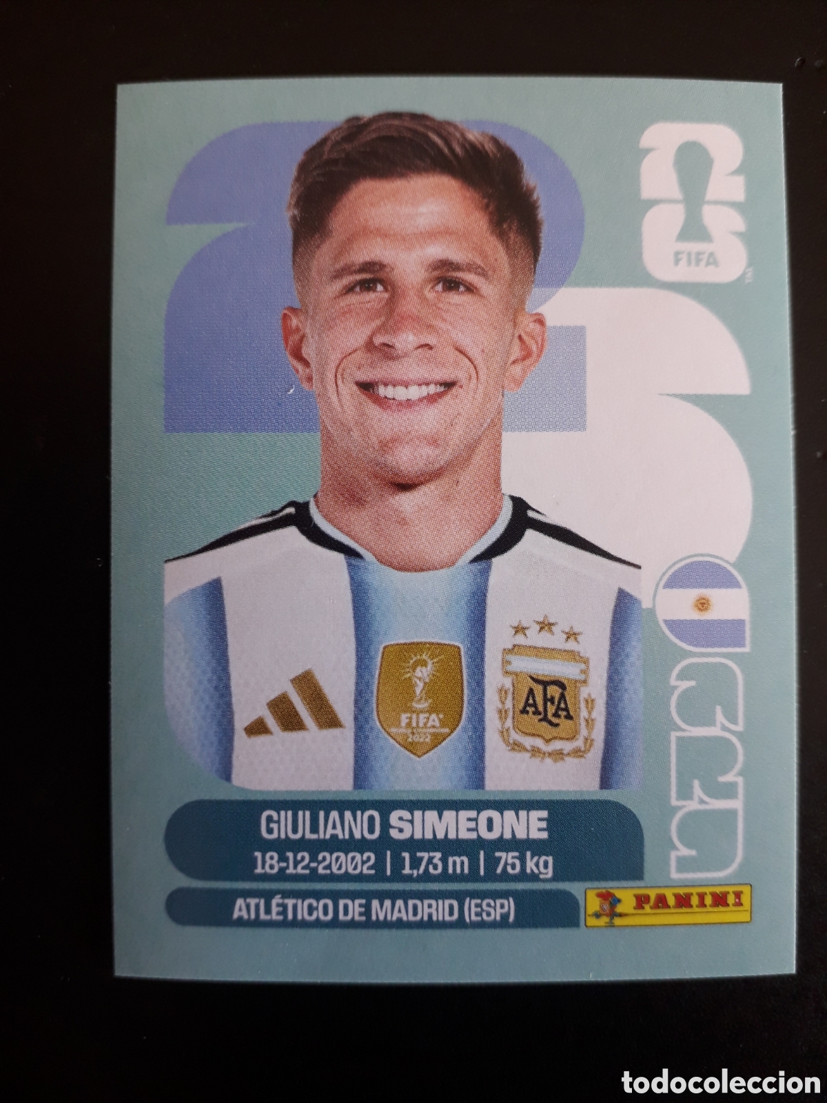 Cromos de F&uacute;tbol: GIULIANO SIMEONE ARGENTINA ARG 20 MUNDIAL F&Uacute;TBOL 2026 FIFA WORLD CUP PANINI SIN PEG PEDIDO M&Iacute;NIMO 3&euro;