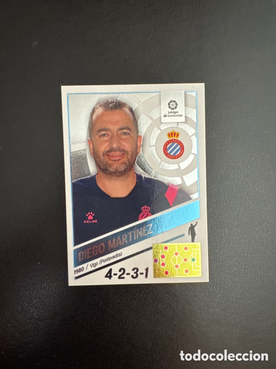 Cromos de F&uacute;tbol: DIEGO MART&Iacute;NEZ ENTRENADOR ESPA&Ntilde;OL N&Uacute;MERO 2 LIGA ESTE 2022 2023