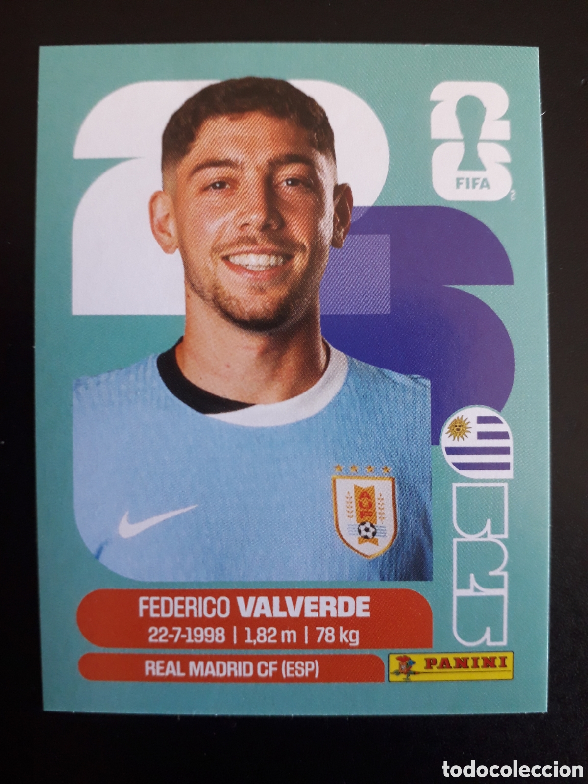 Cromos de F&uacute;tbol: VALVERDE URUGUAY URU 10 MUNDIAL F&Uacute;TBOL 2026 FIFA WORLD CUP PANINI SIN PEGAR PEDIDO M&Iacute;NIMO 3&euro;