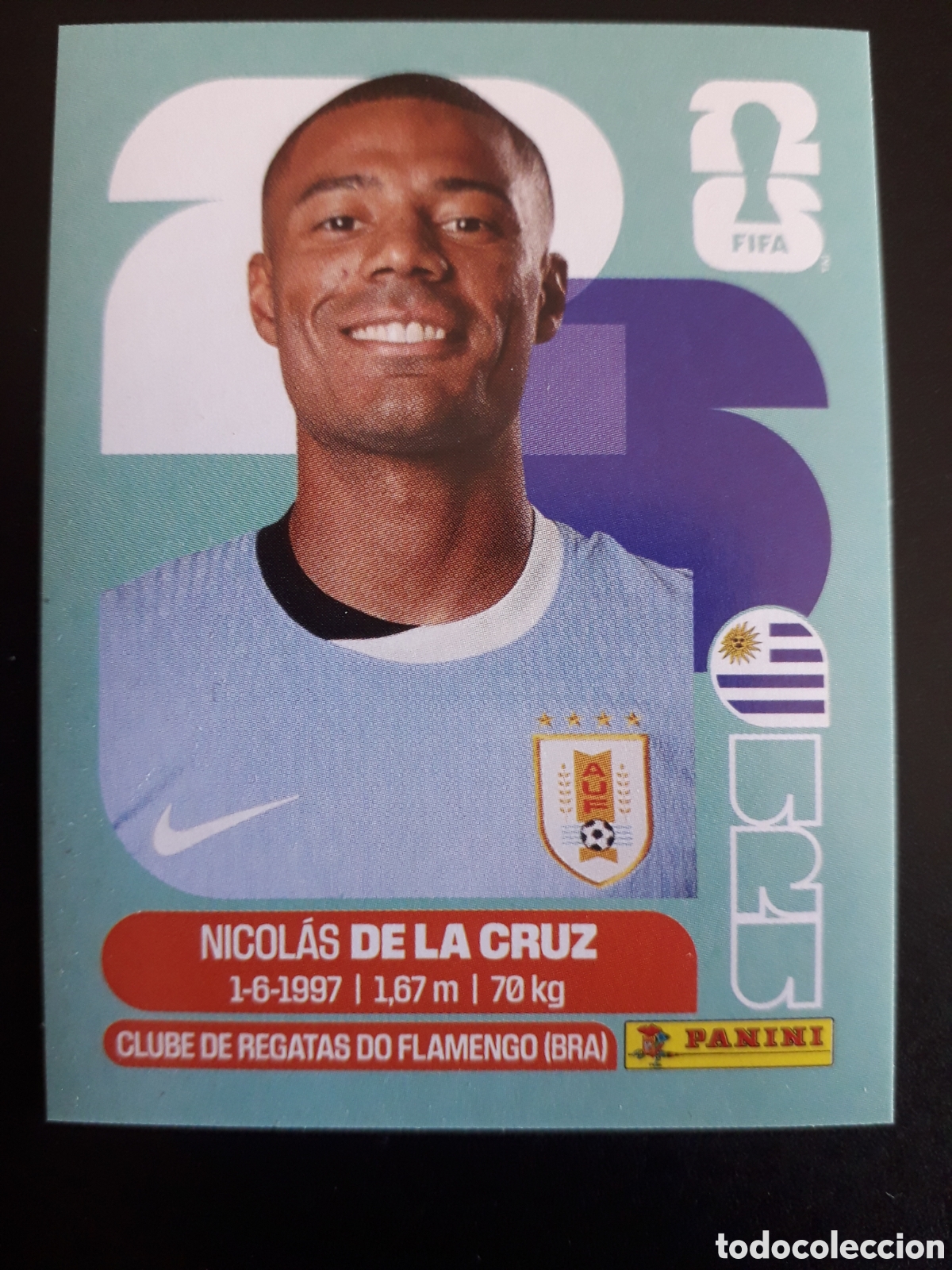 Cromos de F&uacute;tbol: DE LA CRUZ URUGUAY URU 15 MUNDIAL F&Uacute;TBOL 2026 FIFA WORLD CUP PANINI SIN PEGAR PEDIDO M&Iacute;NIMO 3&euro;