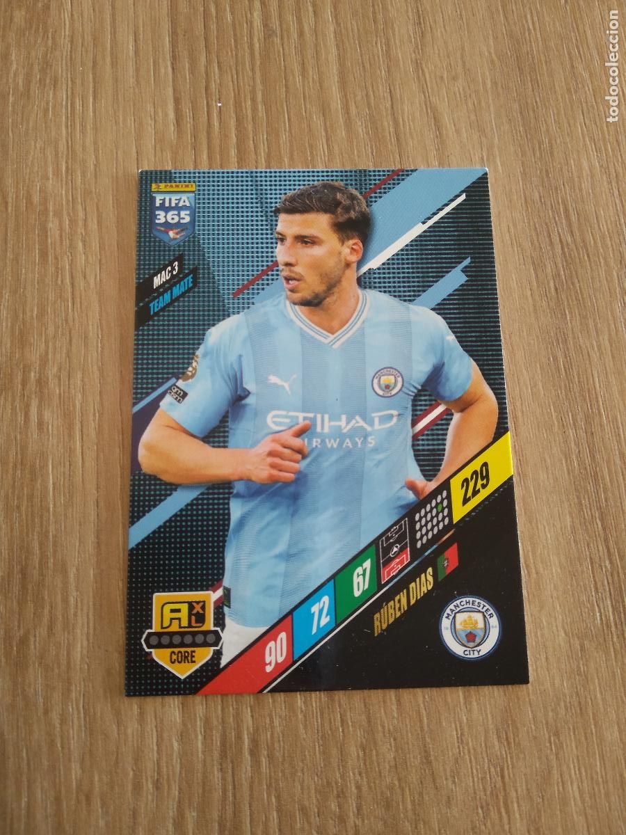 Cromos de F&uacute;tbol: MAC 3 RUBEN DIAS MANCHESTER CITY CROMO FUTBOL PANINI ADRENALYN 23-24 FIFA 365 2023-2024