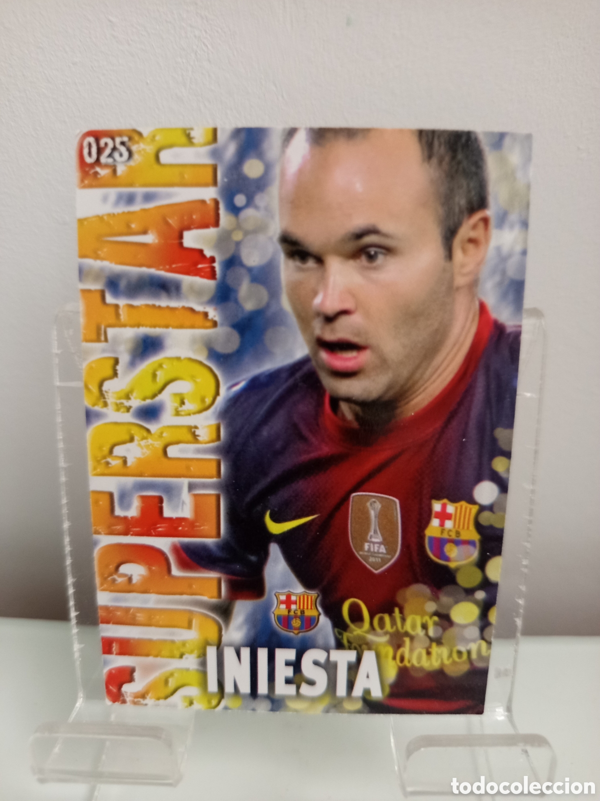 Football Stickers: ❇️ CROMO ⚽ INIESTA BARCELONA 25 SUPERSTAR FICHAS LIGA QUIZ GAME 2014 13 14 2013 2014 MUNDICROMO ❇️