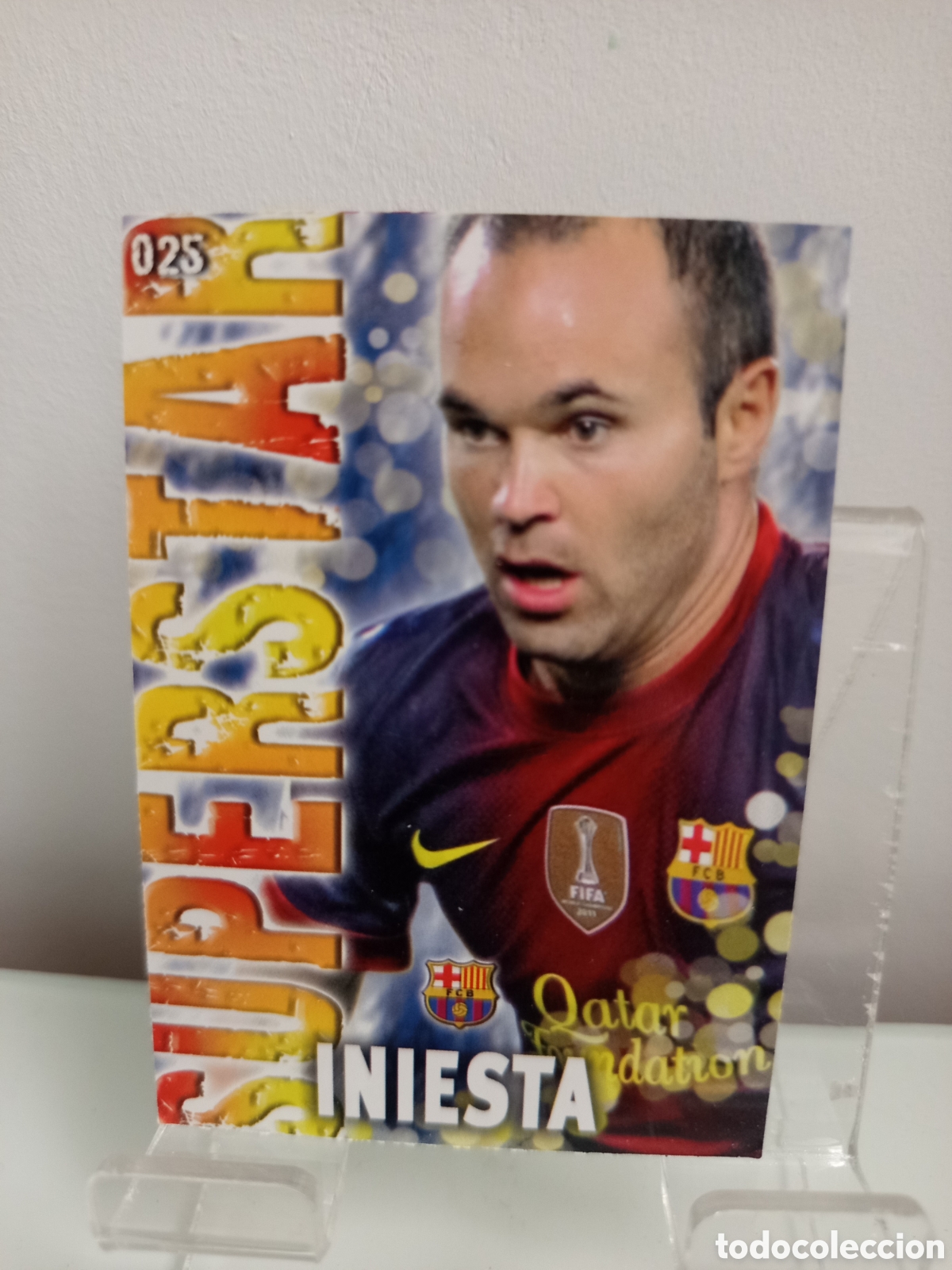 Football Stickers: ❇️ CROMO ⚽ INIESTA BARCELONA 25 SUPERSTAR FICHAS LIGA QUIZ GAME 2014 13 14 2013 2014 MUNDICROMO ❇️