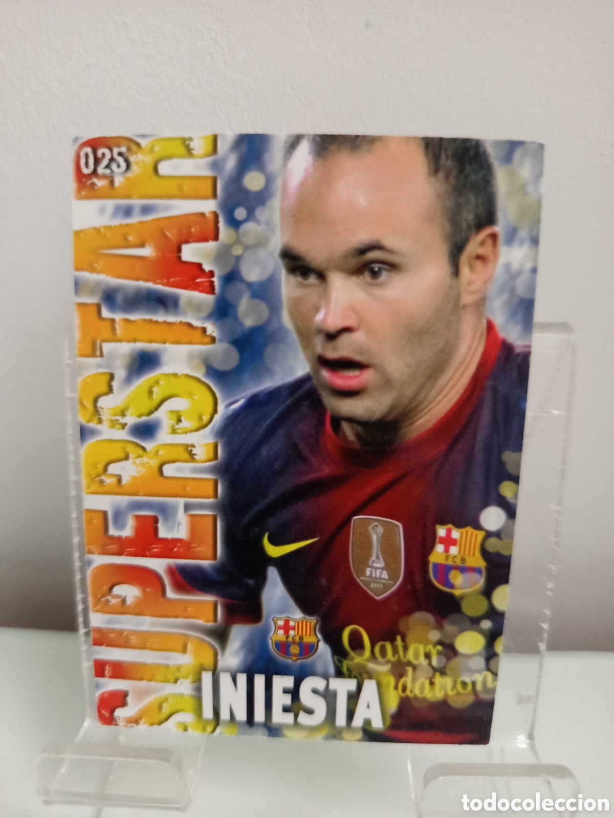 Football Stickers: ❇️ CROMO ⚽ INIESTA BARCELONA 25 SUPERSTAR FICHAS LIGA QUIZ GAME 2014 13 14 2013 2014 MUNDICROMO ❇️