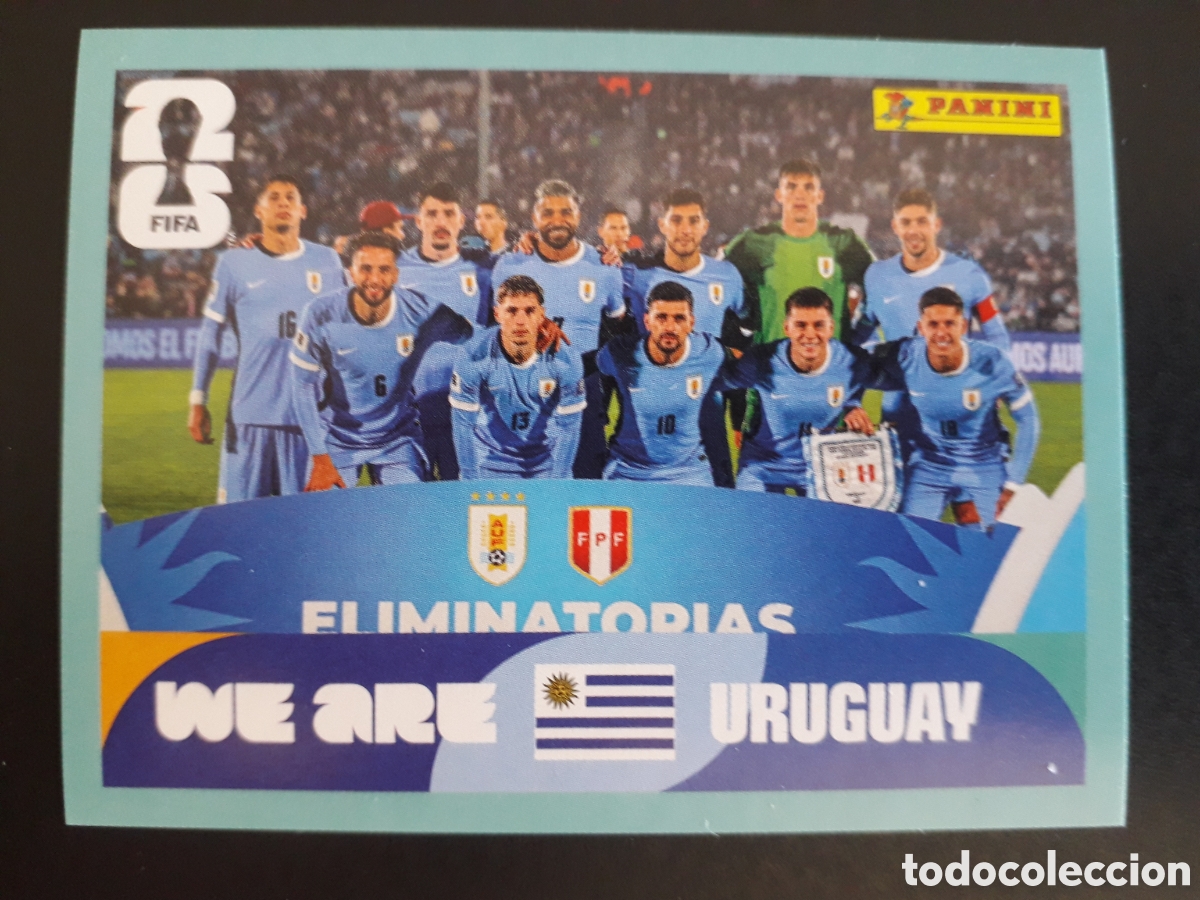 Cromos de F&uacute;tbol: EQUIPO URUGUAY URU 13 MUNDIAL F&Uacute;TBOL 2026 FIFA WORLD CUP PANINI SIN PEGAR PEDIDO M&Iacute;NIMO 3&euro;