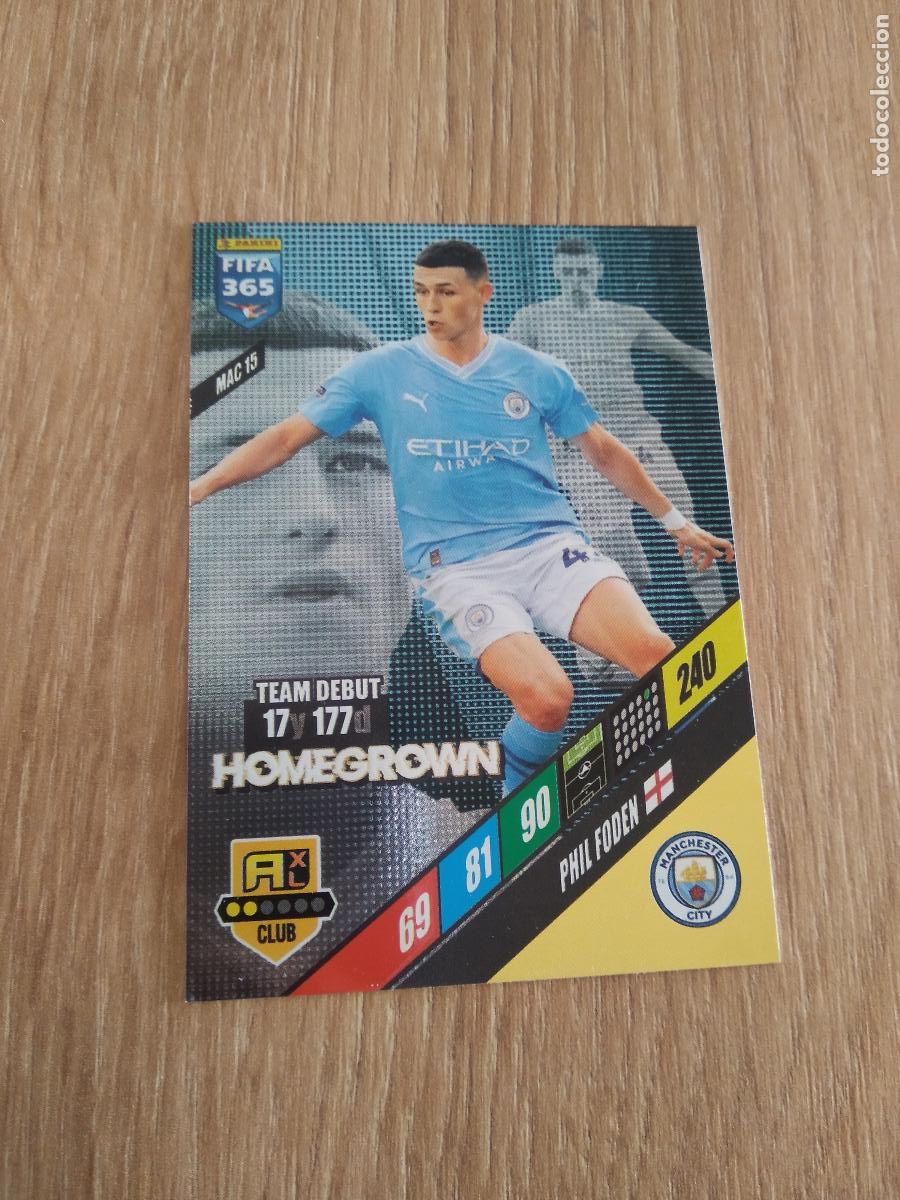 Cromos de F&uacute;tbol: MAC 15 FODEN NMANCHESTER CITY CROMO FUTBOL PANINI ADRENALYN 23-24 FIFA 365 2023-2024