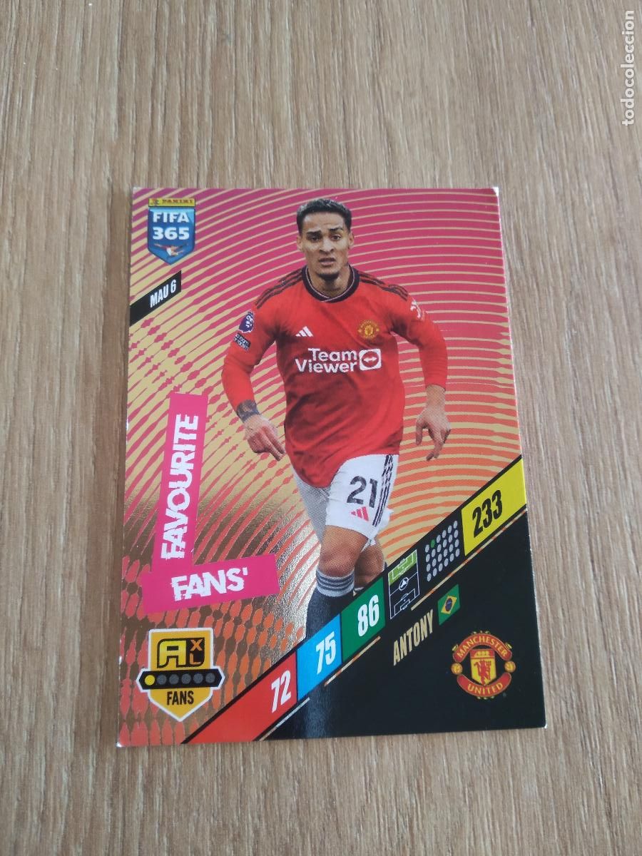 Football Stickers: MAU 6 ANTONY MANCHESTER UNITED CROMO FUTBOL PANINI ADRENALYN 23-24 FIFA 365 2023-2024