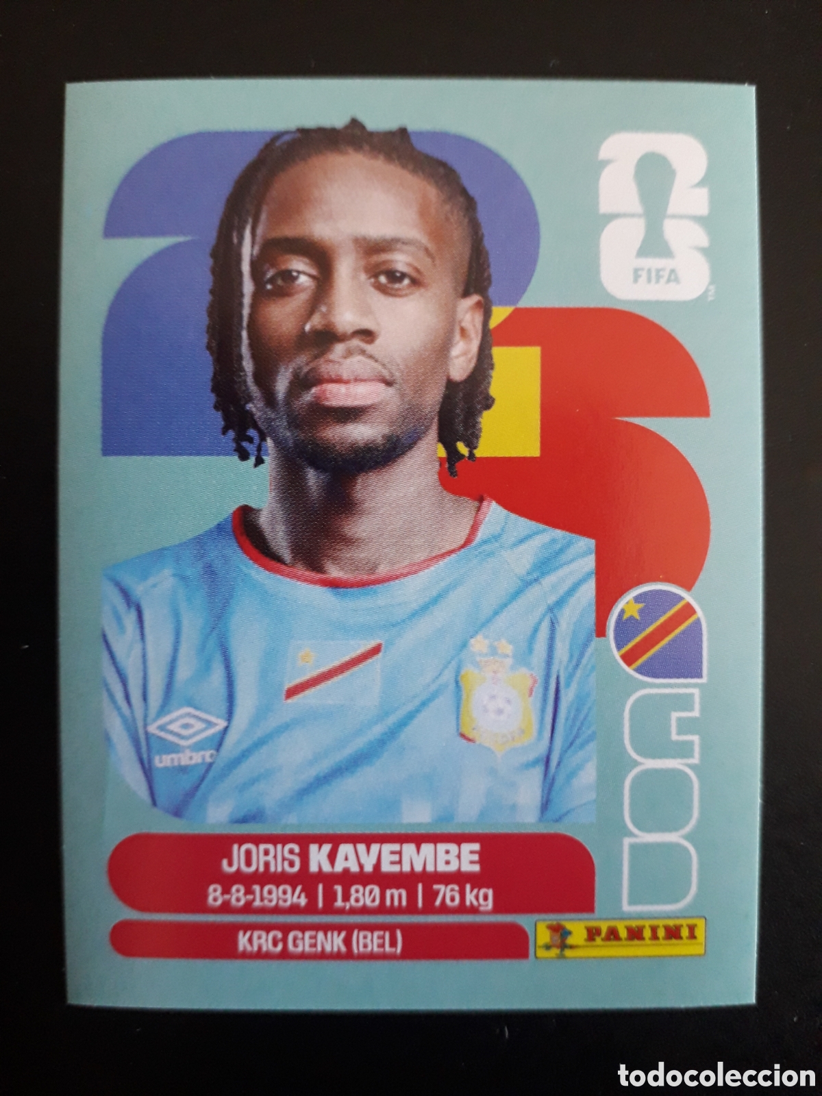 Cromos de F&uacute;tbol: JORIS KAVEMBE CONGO COD 7 MUNDIAL F&Uacute;TBOL 2026 FIFA WORLD CUP PANINI SIN PEGAR PEDIDO M&Iacute;NIMO 3&euro;