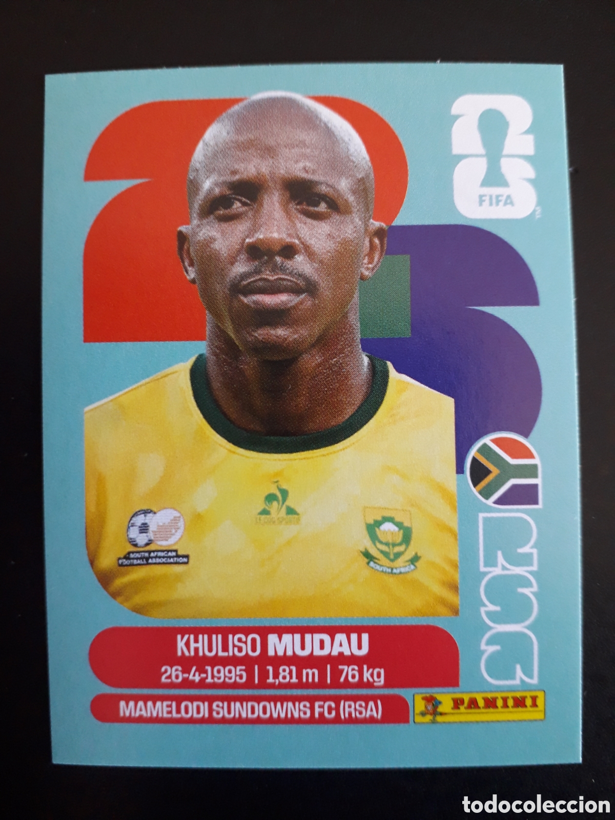 Fu&szlig;ball-Sticker: MUDAU SUD&Aacute;FRICA RSA 9 MUNDIAL F&Uacute;TBOL 2026 FIFA WORLD CUP PANINI SIN PEGAR PEDIDO M&Iacute;NIMO 3&euro;
