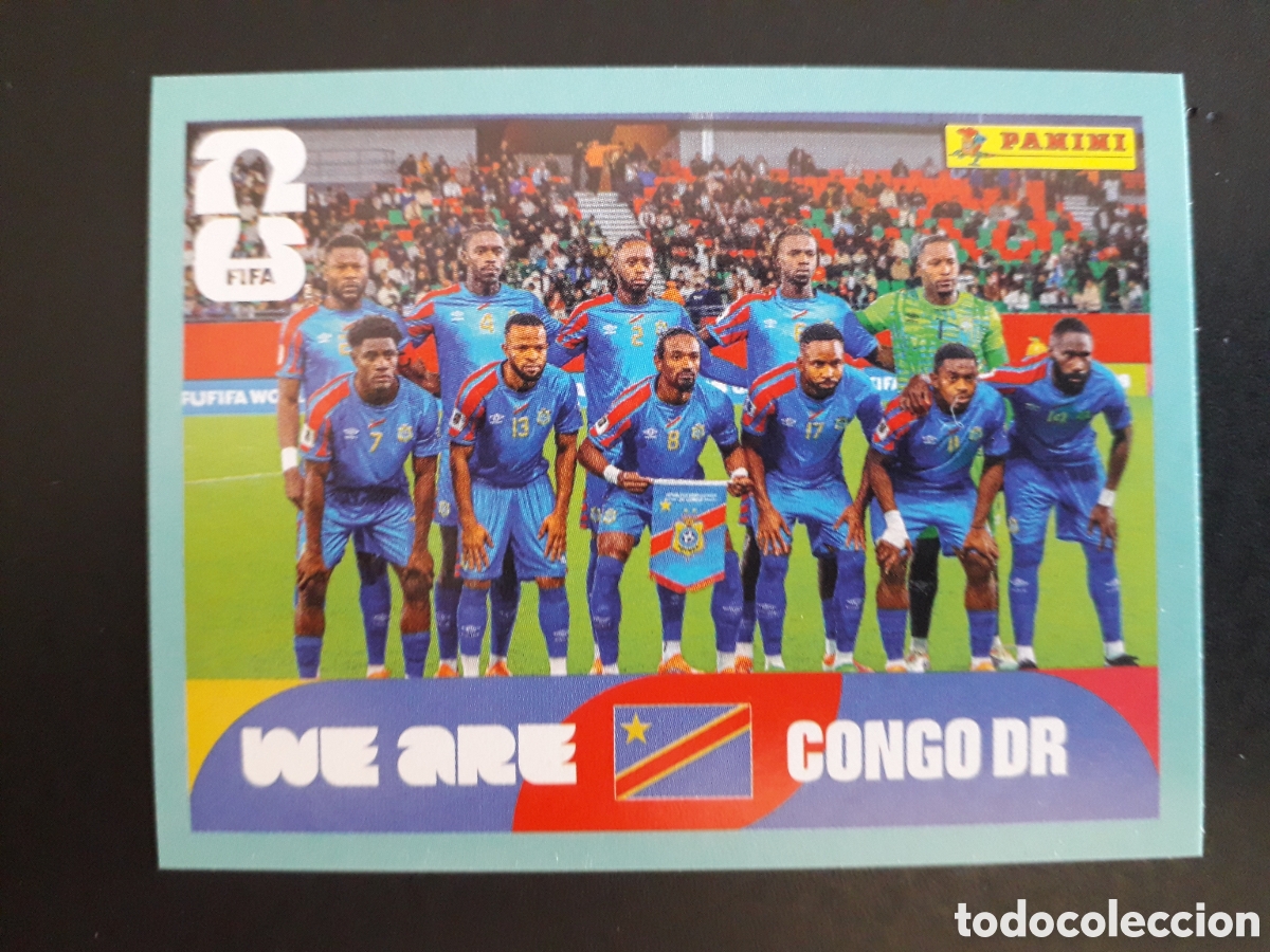 Cromos de F&uacute;tbol: EQUIPO CONGO COD 13 MUNDIAL F&Uacute;TBOL 2026 FIFA WORLD CUP PANINI SIN PEGAR PEDIDO M&Iacute;NIMO 3&euro;