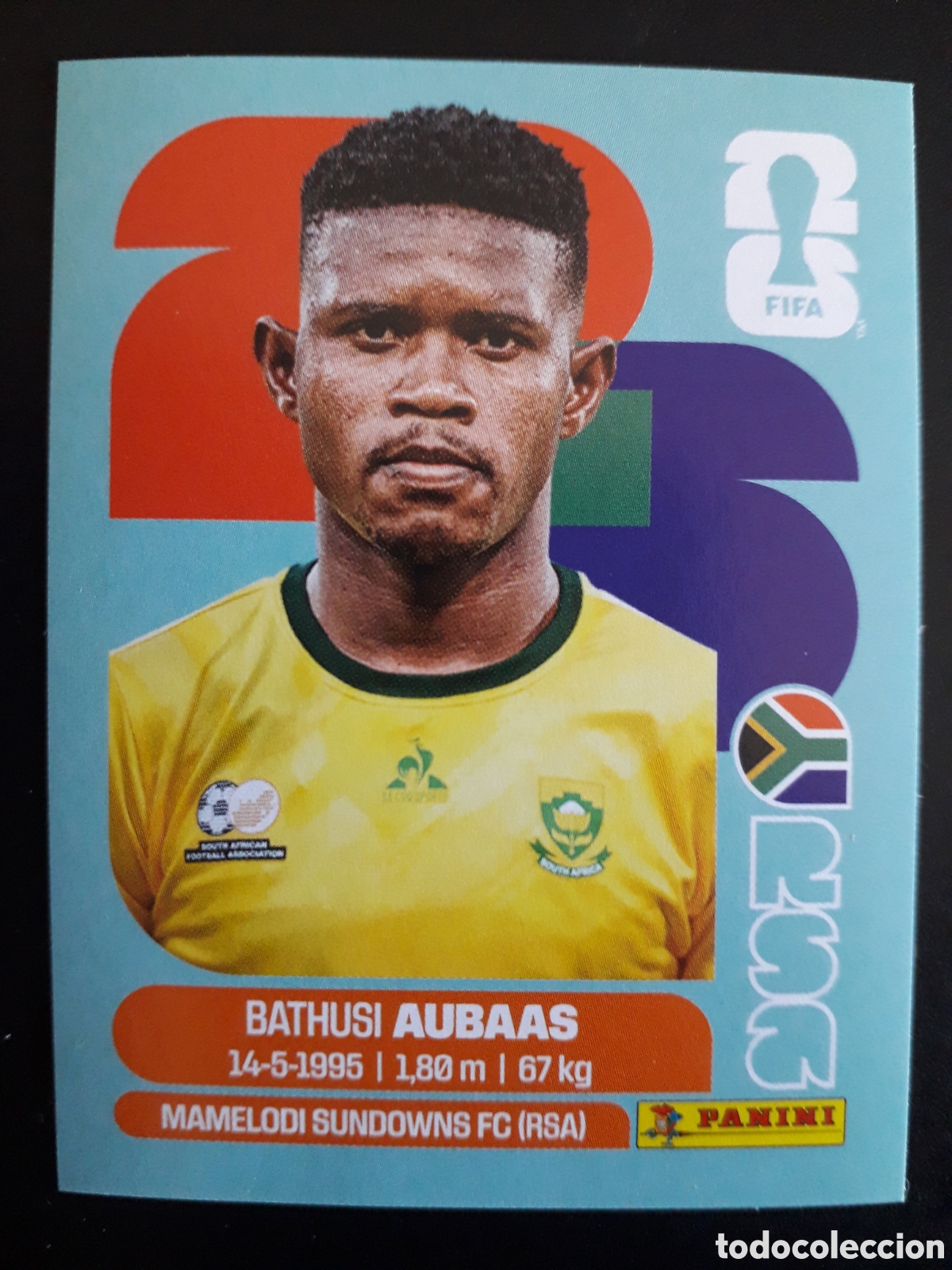 Cromos de F&uacute;tbol: AUBAAS SUD&Aacute;FRICA RSA 14 MUNDIAL F&Uacute;TBOL 2026 FIFA WORLD CUP PANINI SIN PEGAR PEDIDO M&Iacute;NIMO 3&euro;
