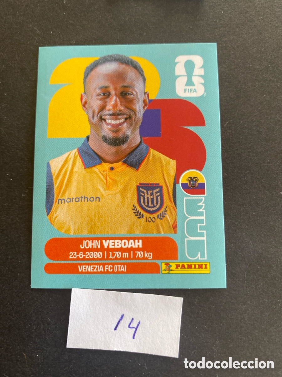 Cromos de F&uacute;tbol: Cromo Ecuador Mundial 2026 N* 14 nuevo