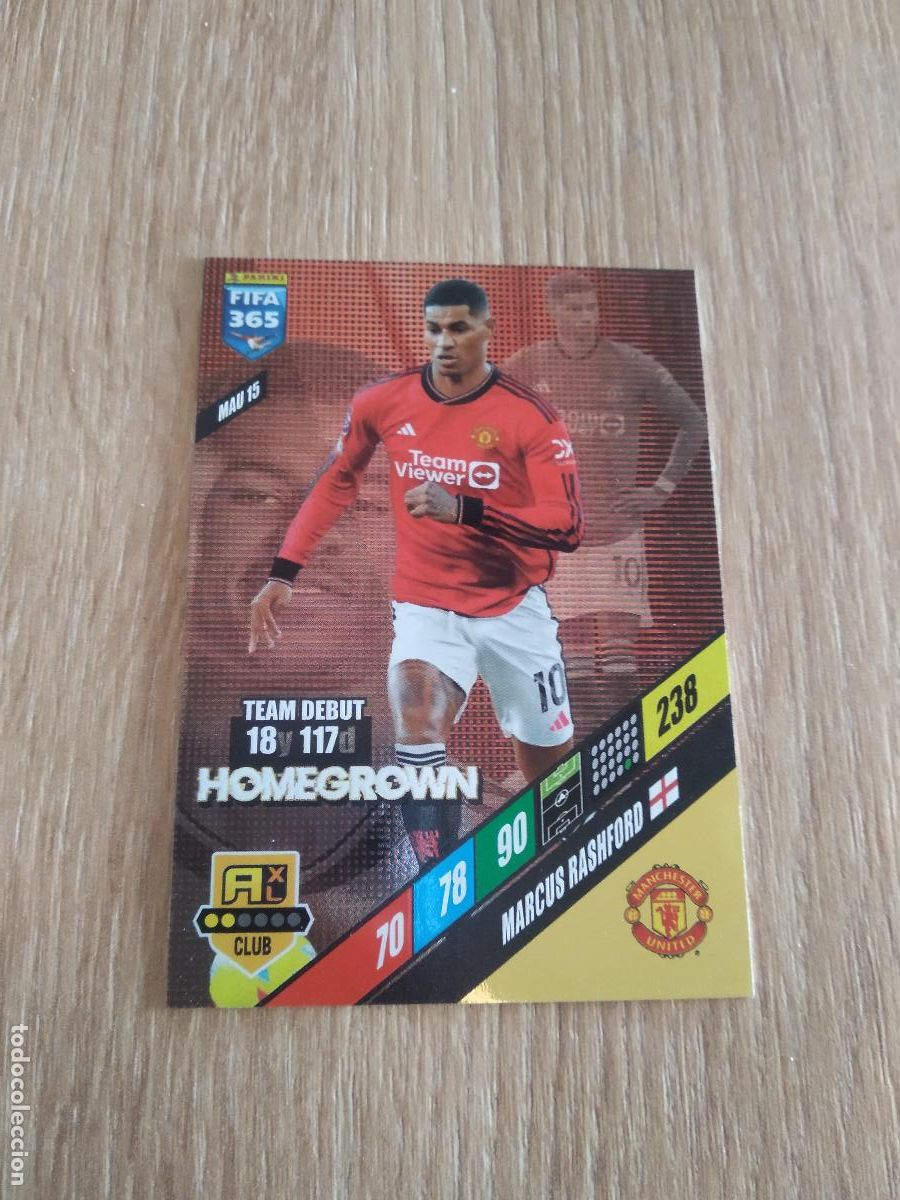 Cromos de F&uacute;tbol: MAU 15 RASHFORD MANCHESTER UNITED CROMO FUTBOL PANINI ADRENALYN 23-24 FIFA 365 2023-2024
