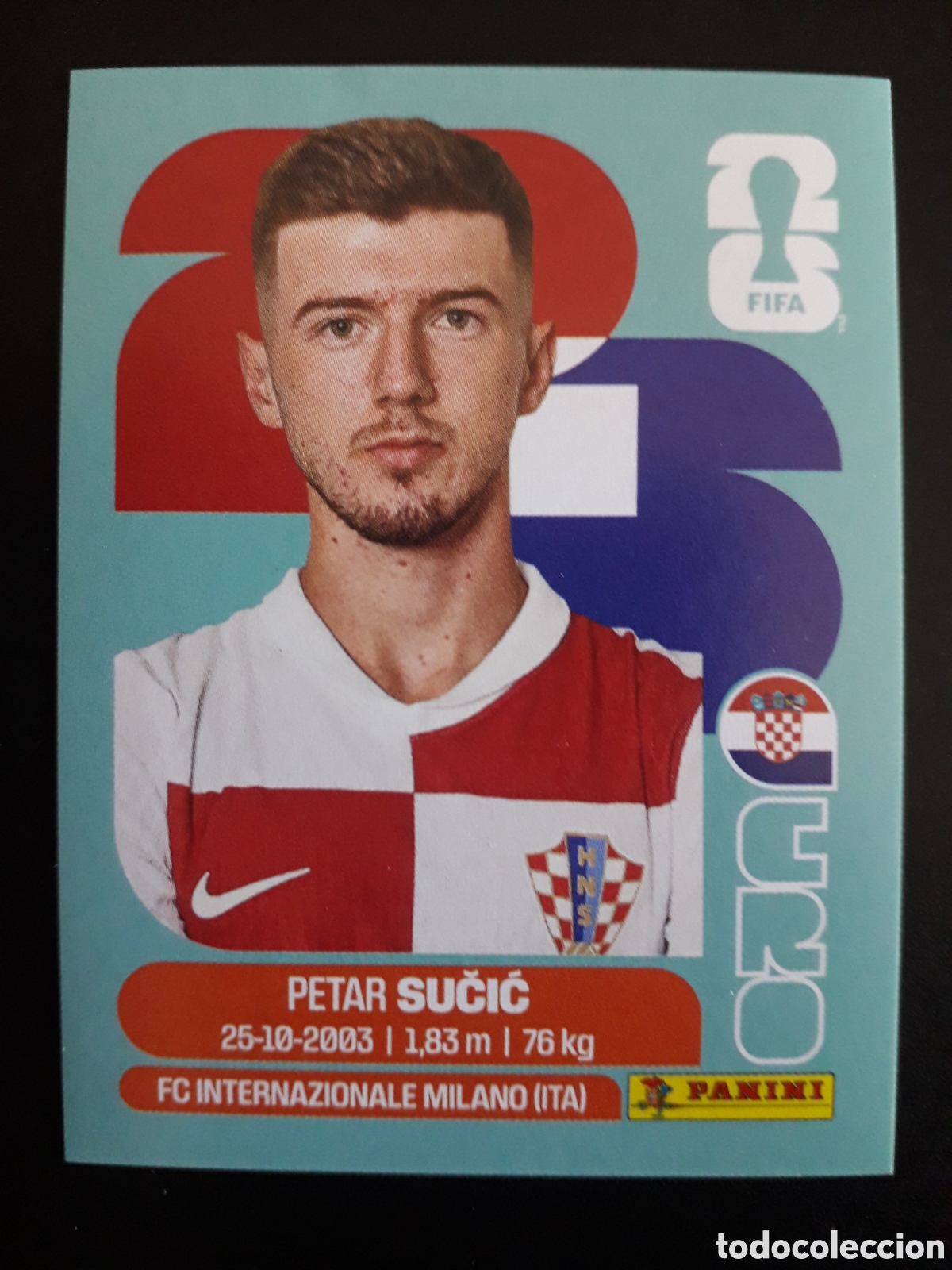Cromos de F&uacute;tbol: SUČIĆ CROACIA CRO 15 MUNDIAL F&Uacute;TBOL 2026 FIFA WORLD CUP PANINI SIN PEGAR PEDIDO M&Iacute;NIMO 3&euro;