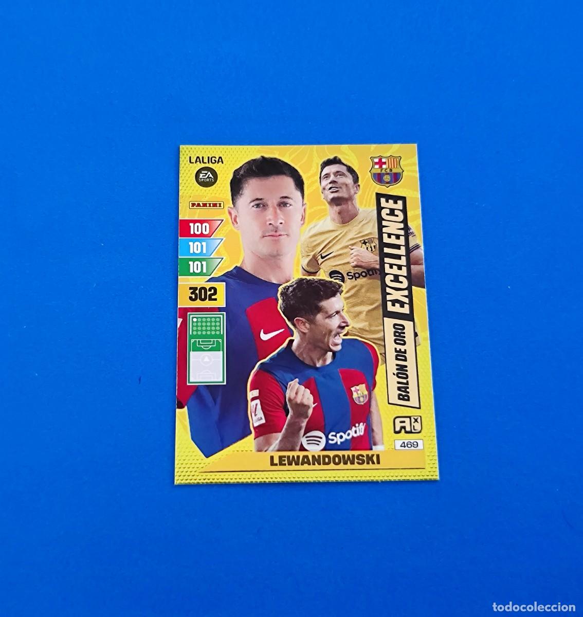 Cromos de F&uacute;tbol: Adrenalyn 2023 2024 / 23 24 Bal&oacute;n de Oro Excellence 469 Lewandowski Barcelona