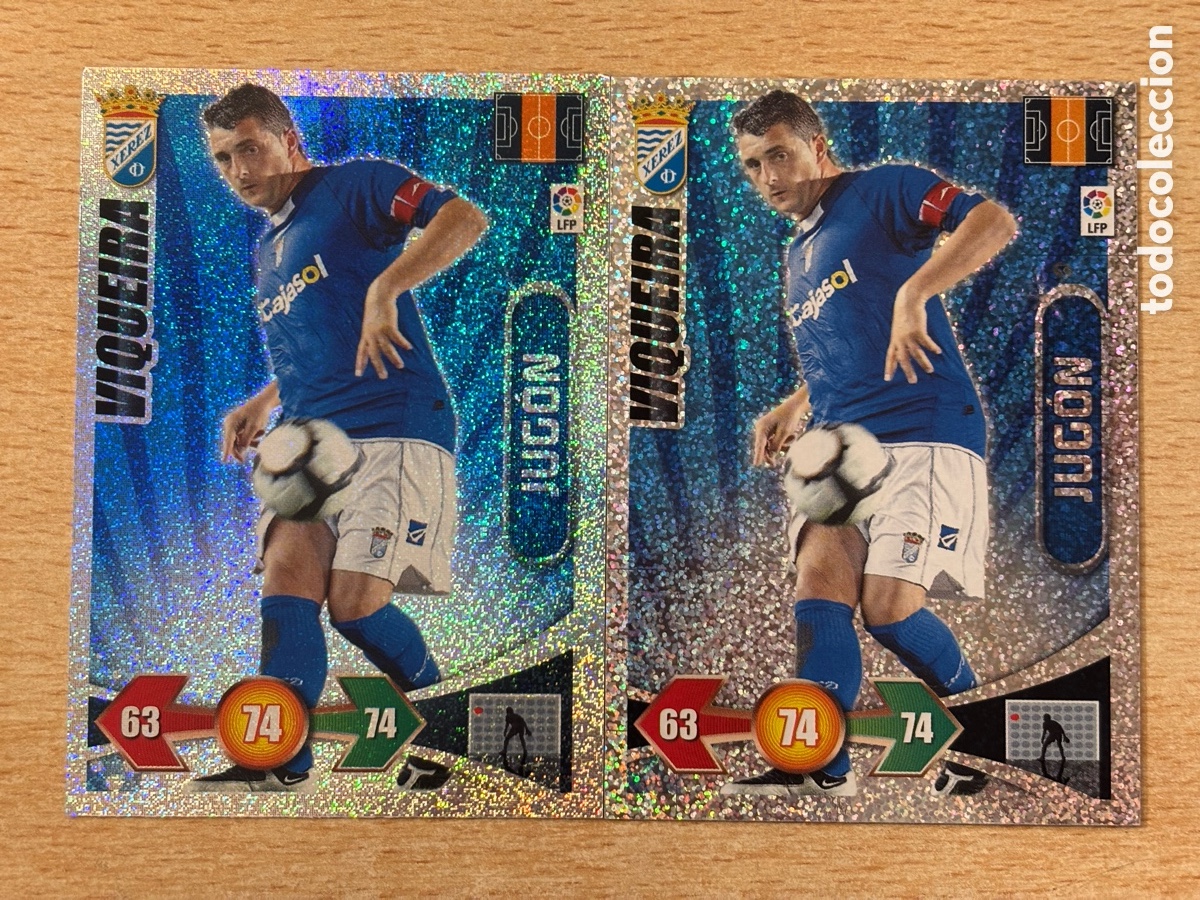Cromos de F&uacute;tbol: Viqueira Jug&oacute;n Xerez CD Adrenalyn 09-10 Brillantina fina y gruesa