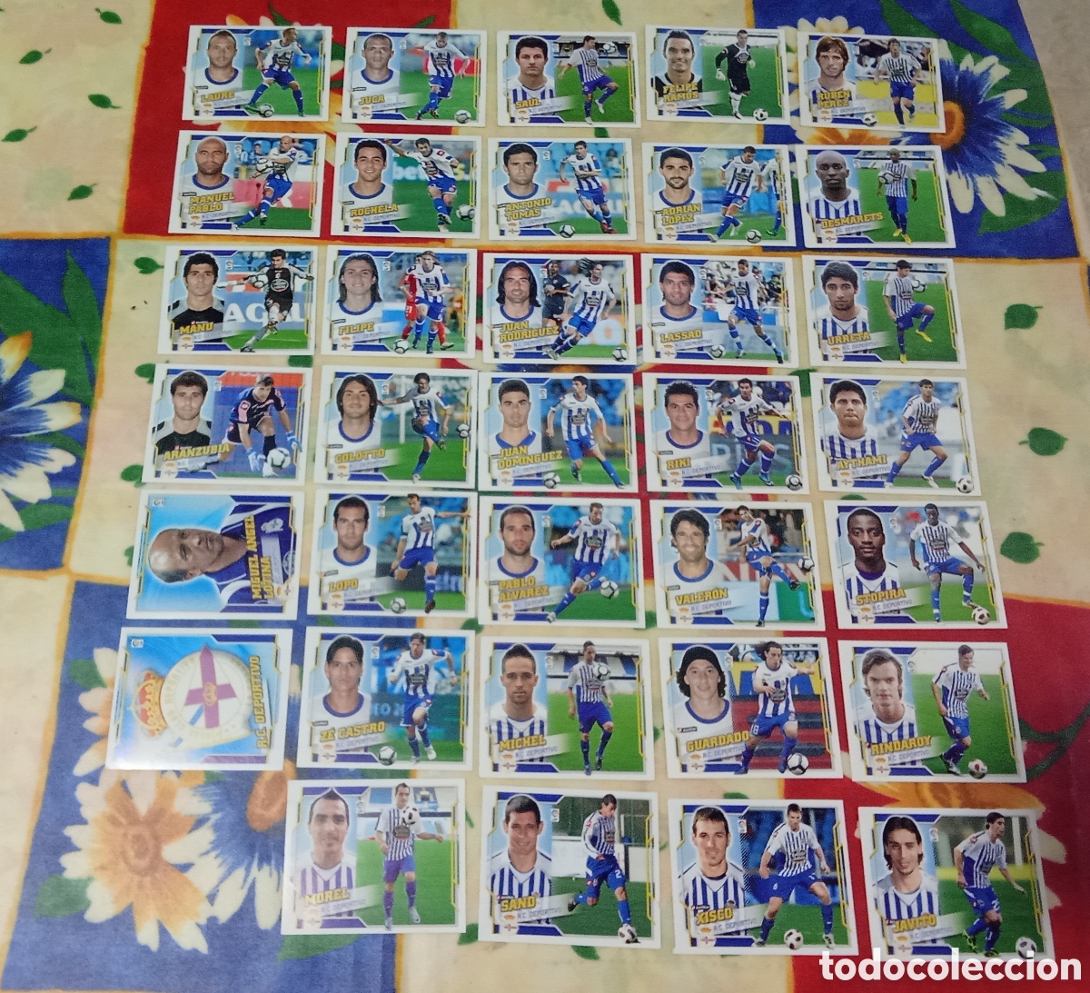 Fu&szlig;ball-Sticker: 34 CROMOS DIFERENTES DEPORTIVO CORU&Ntilde;A LIGA ESTE TEMPORADA 2010 2011 10-11