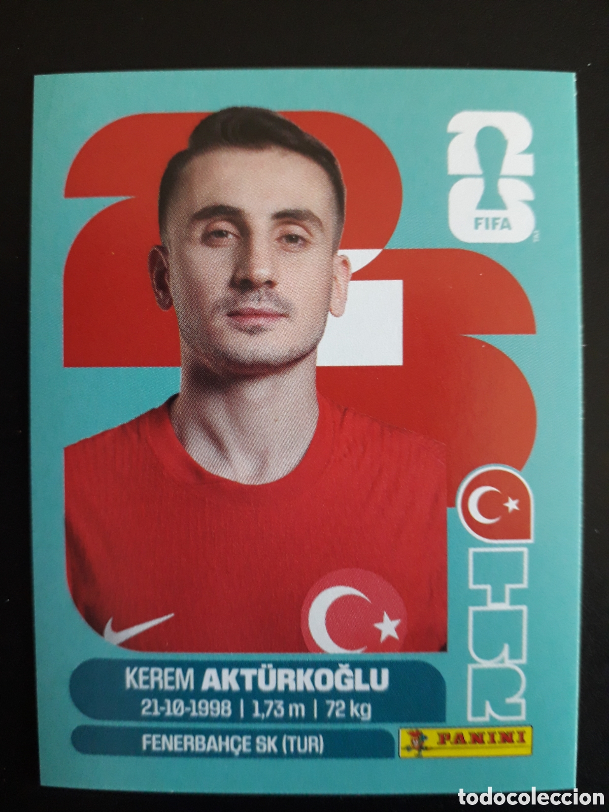 Cromos de F&uacute;tbol: AKT&Uuml;RKOGLU TURQU&Iacute;A TUR 19 MUNDIAL F&Uacute;TBOL 2026 FIFA WORLD CUP PANINI SIN PEGAR PEDIDO M&Iacute;NIMO 3&euro;