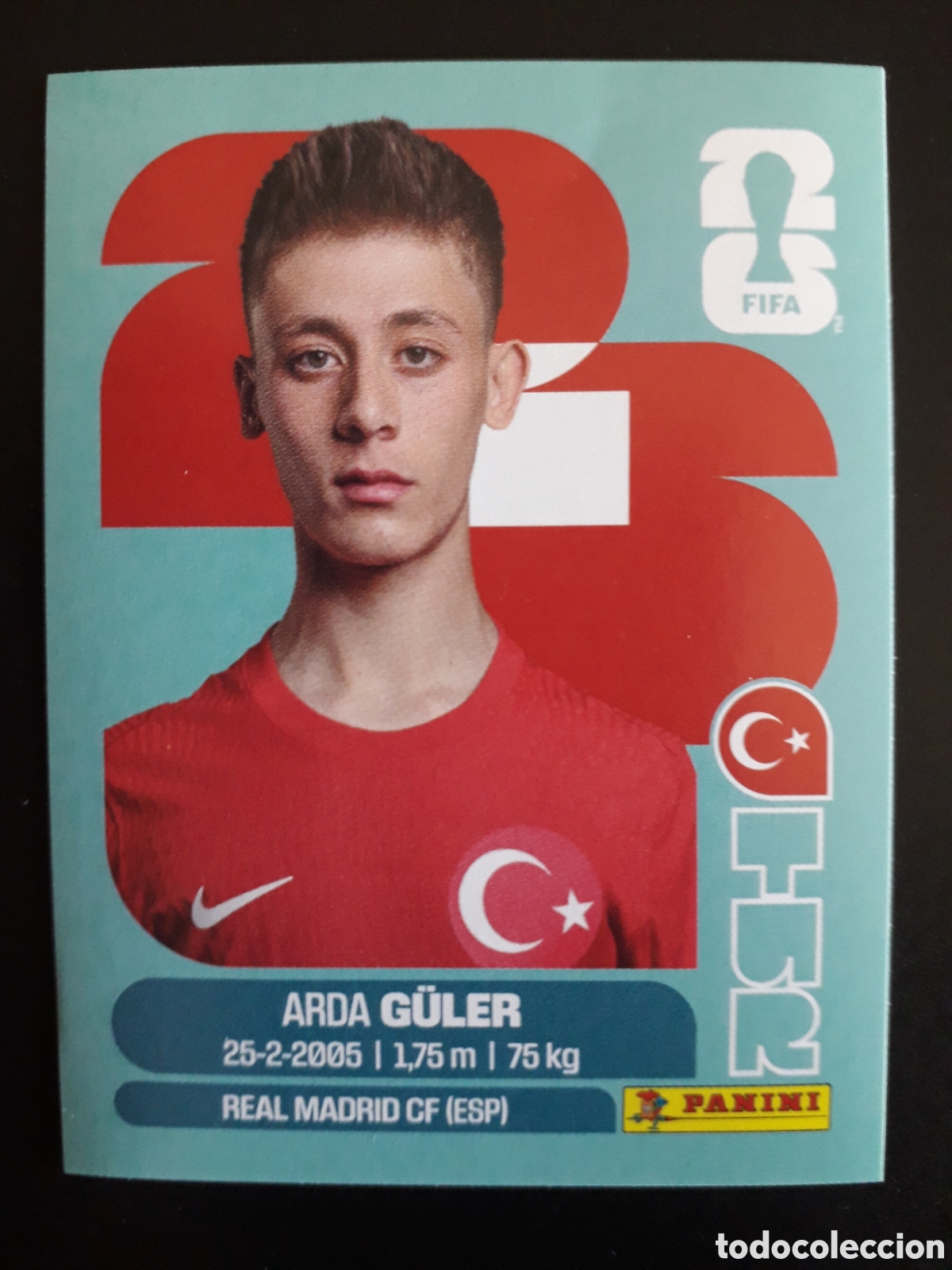 Cromos de F&uacute;tbol: ARDA G&Uuml;LER TURQU&Iacute;A TUR 14 MUNDIAL F&Uacute;TBOL 2026 FIFA WORLD CUP PANINI SIN PEGAR PEDIDO M&Iacute;NIMO 3&euro;