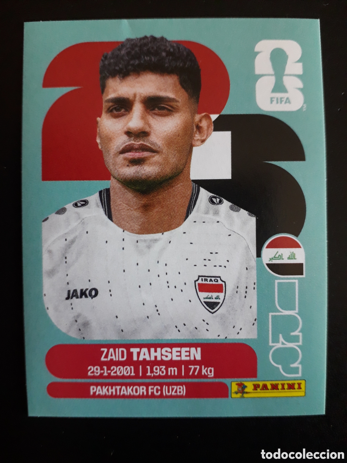 Cromos de Futebol: TAHSEEN IRAQ IRQ 7 MUNDIAL F&Uacute;TBOL 2026 FIFA WORLD CUP PANINI SIN PEGAR PEDIDO M&Iacute;NIMO 3&euro;