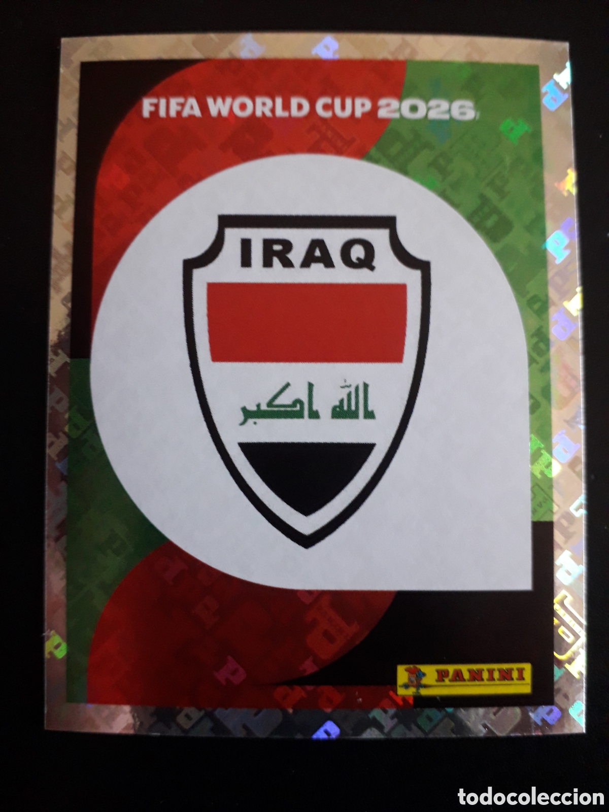 Cromos de Futebol: ESCUDO IRAQ IRQ 1 MUNDIAL F&Uacute;TBOL 2026 FIFA WORLD CUP PANINI SIN PEGAR PEDIDO M&Iacute;NIMO 3&euro;