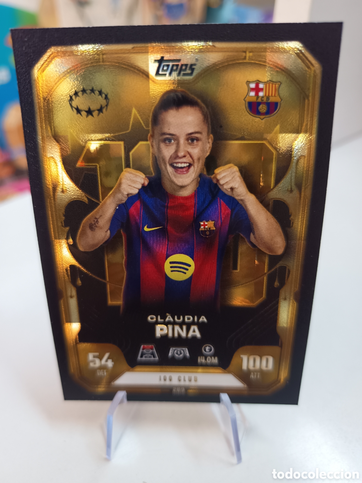 Football Stickers: 100 CLUB CLAUDIA PINA MATCH ATTAX EXTRA 2025 2026