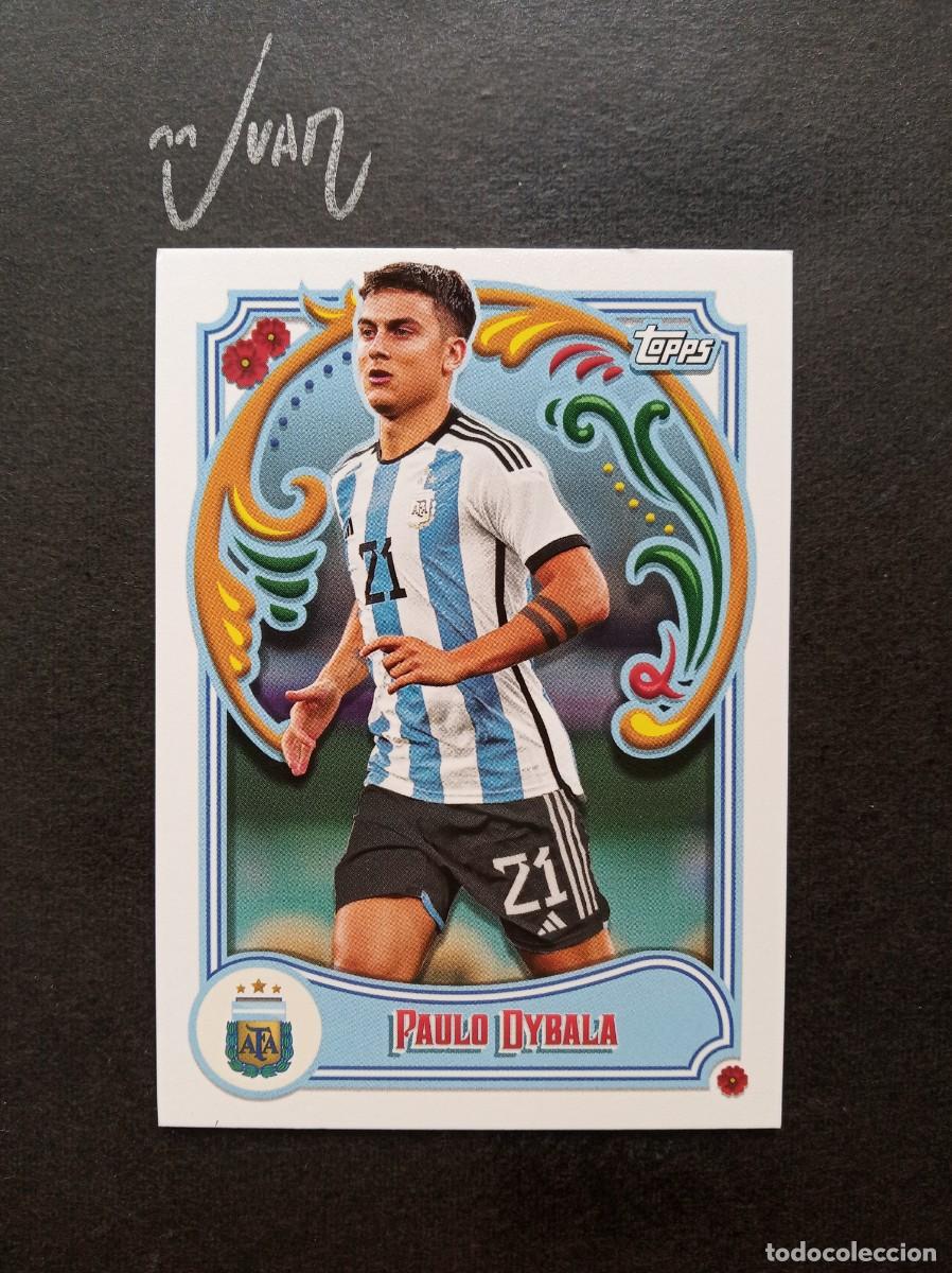 Football Stickers: N&ordm; 23 PAULO DYBALA ARGENTINA AS ROMA ⚽TOPPS &reg; FILETEADO WORLD CUP QATAR 2022 2023 22 23