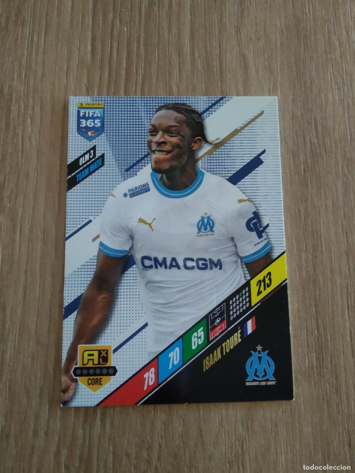 Cromos de F&uacute;tbol: OLM 3 ISAAK TOURE OLYMPIQUE MARSELLA CROMO FUTBOL PANINI ADRENALYN 23-24 FIFA 365 2023-2024