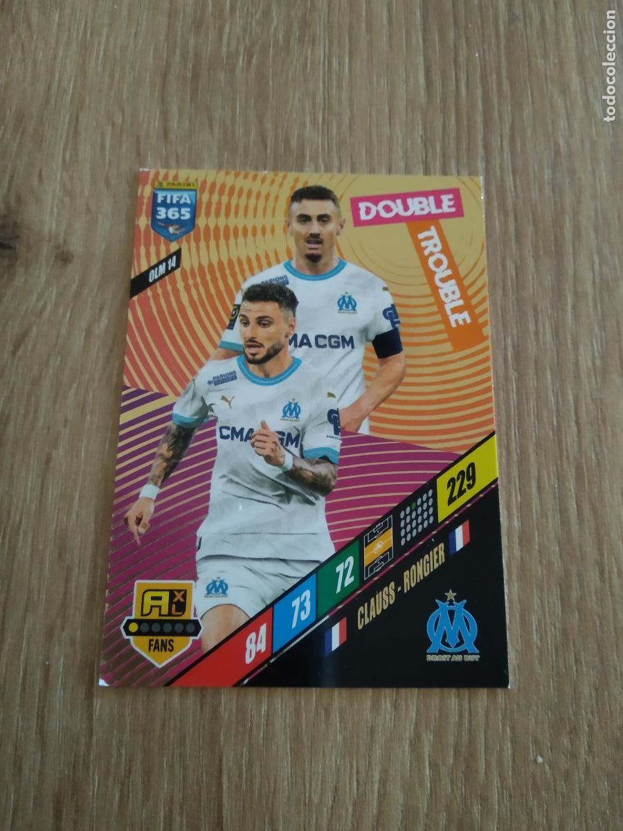 Cromos de F&uacute;tbol: OLM 14 CLAUSS RONGIER OLYMPIQUE MARSELLA CROMO FUTBOL PANINI ADRENALYN 23-24 FIFA 365 2023-2024