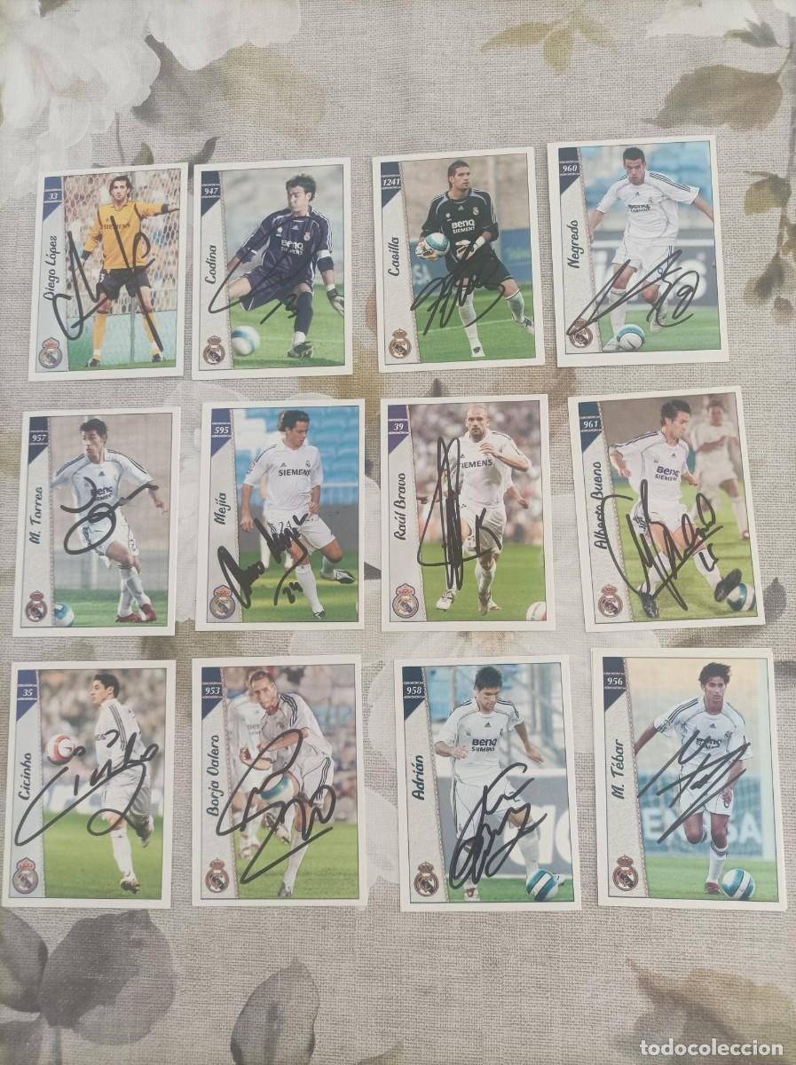 Fu&szlig;ball-Sticker: Cromos futbol firmados R madrid y filial
