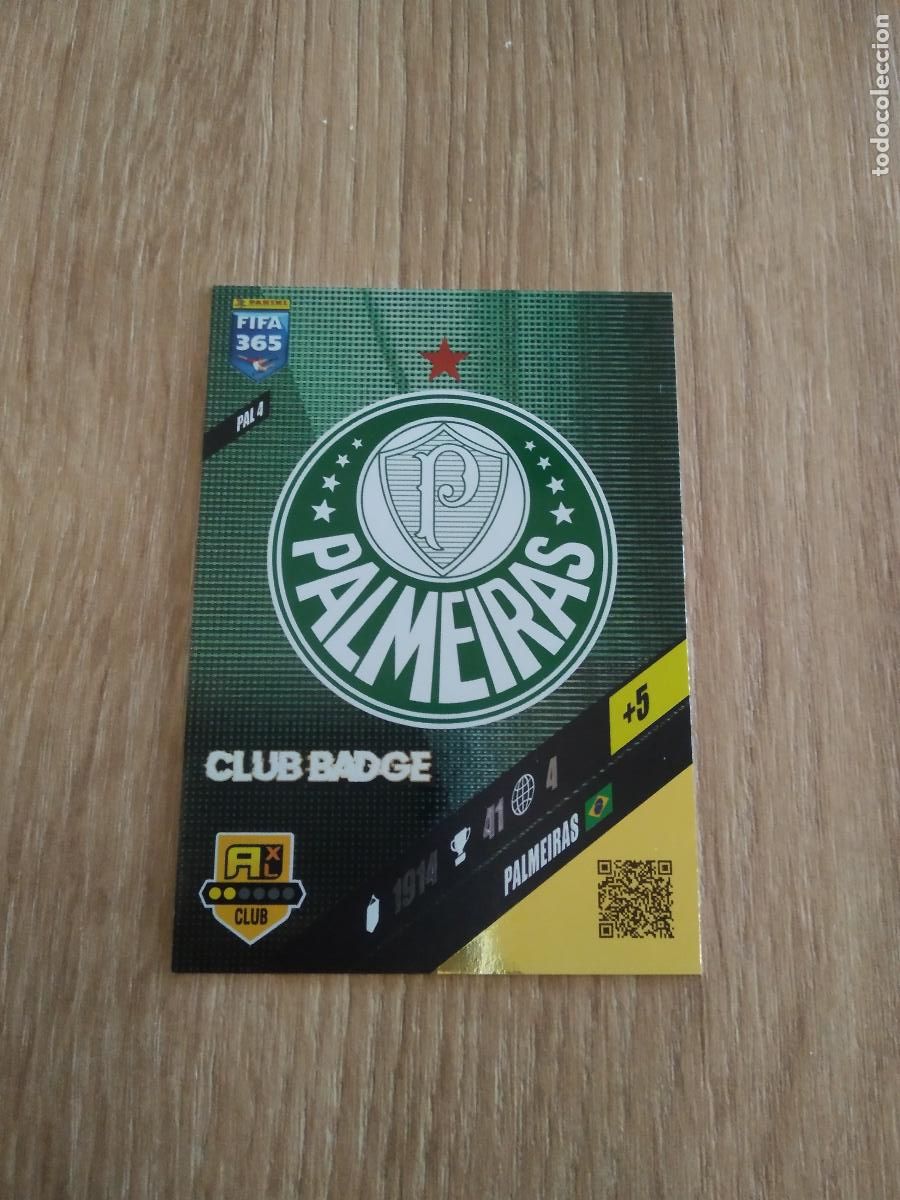 Cromos de F&uacute;tbol: PAL 4 ESCUDO PALMEIRAS CROMO FUTBOL PANINI ADRENALYN 23-24 FIFA 365 2023-2024