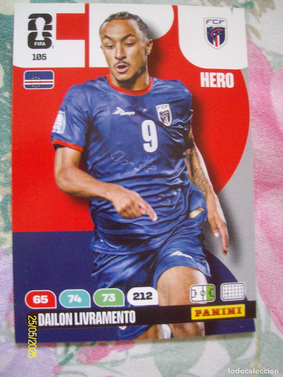 Football Stickers: DAILON LIVRAMENTO CABO VERDE N&ordm; 105 FIFA WORLD CUP 2026 PANINI ADRENALYN XL