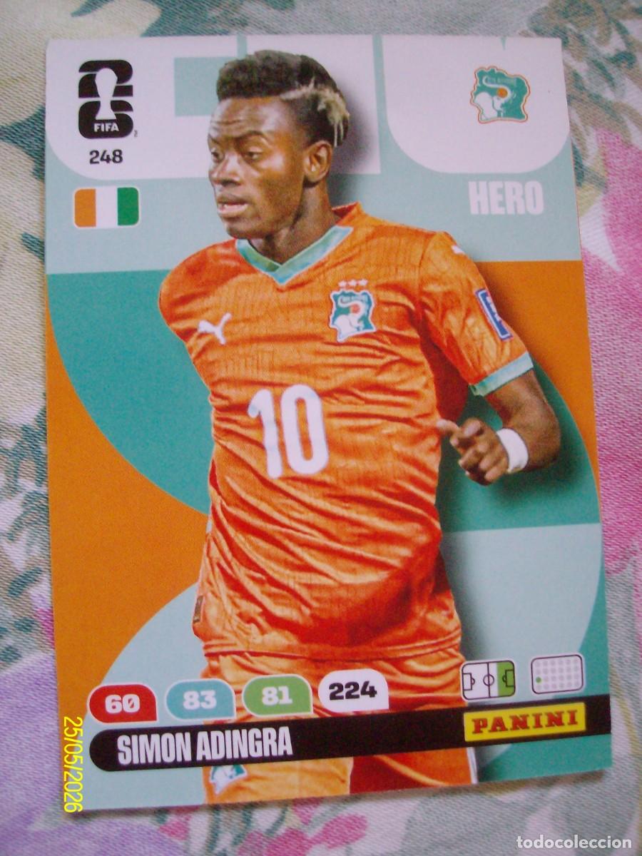 Cromos de F&uacute;tbol: SIMON ADINGRA COSTA MARFIL N&ordm; 248 FIFA WORLD CUP 2026 PANINI ADRENALYN XL