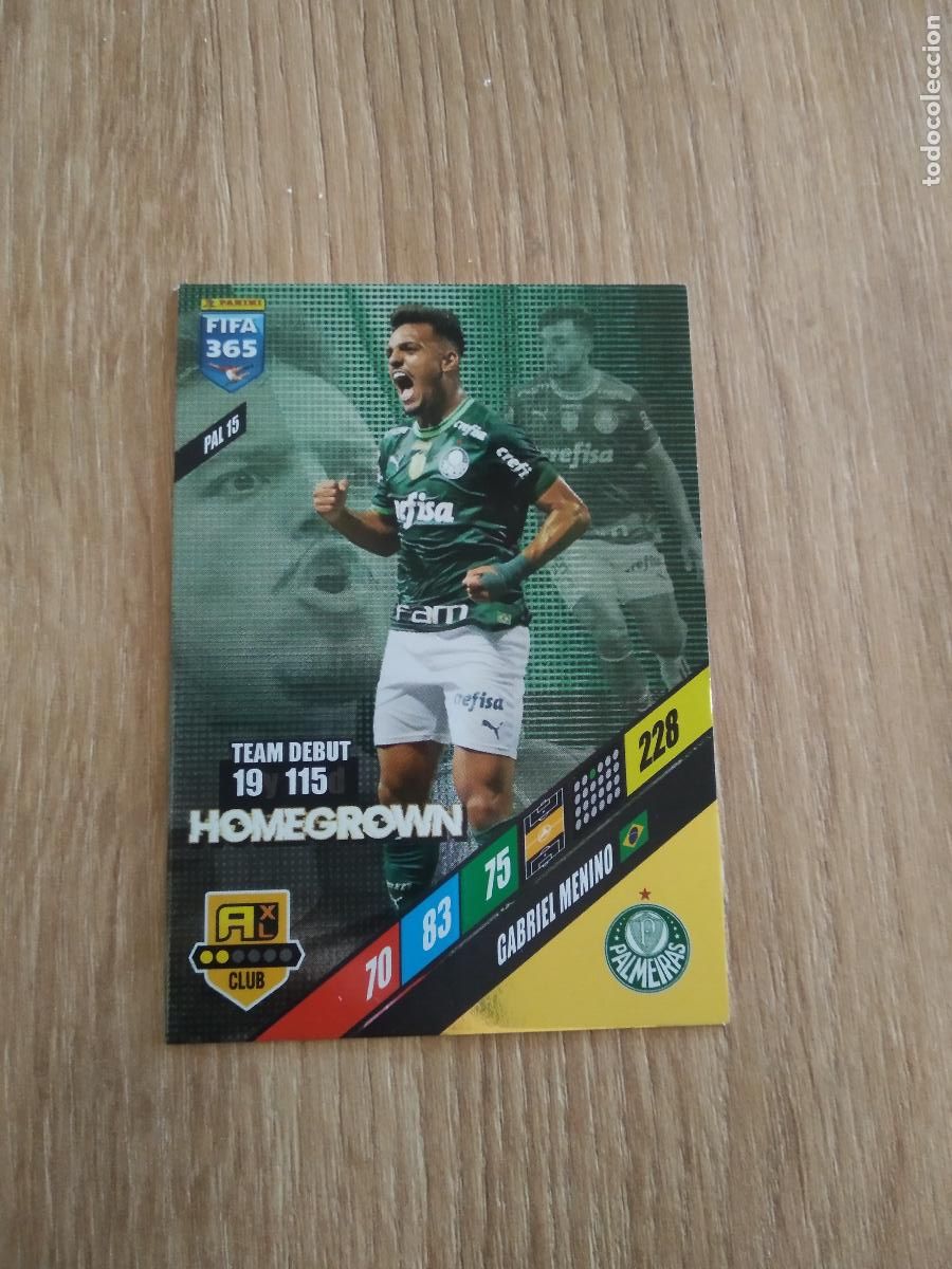 Cromos de F&uacute;tbol: PAL 15 GABRIEL MENINO PALMEIRAS CROMO FUTBOL PANINI ADRENALYN 23-24 FIFA 365 2023-2024