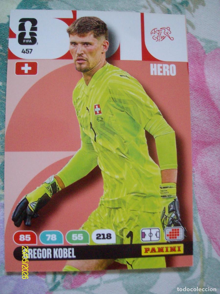 Fu&szlig;ball-Sticker: GREGOR KOBEL SUIZA N&ordm; 457 FIFA WORLD CUP 2026 PANINI ADRENALYN XL