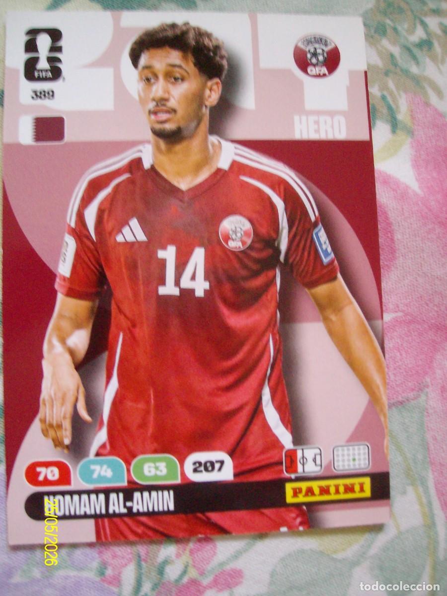 Cromos de F&uacute;tbol: HOMAM AL AMIN QATAR N&ordm; 389 FIFA WORLD CUP 2026 PANINI ADRENALYN XL
