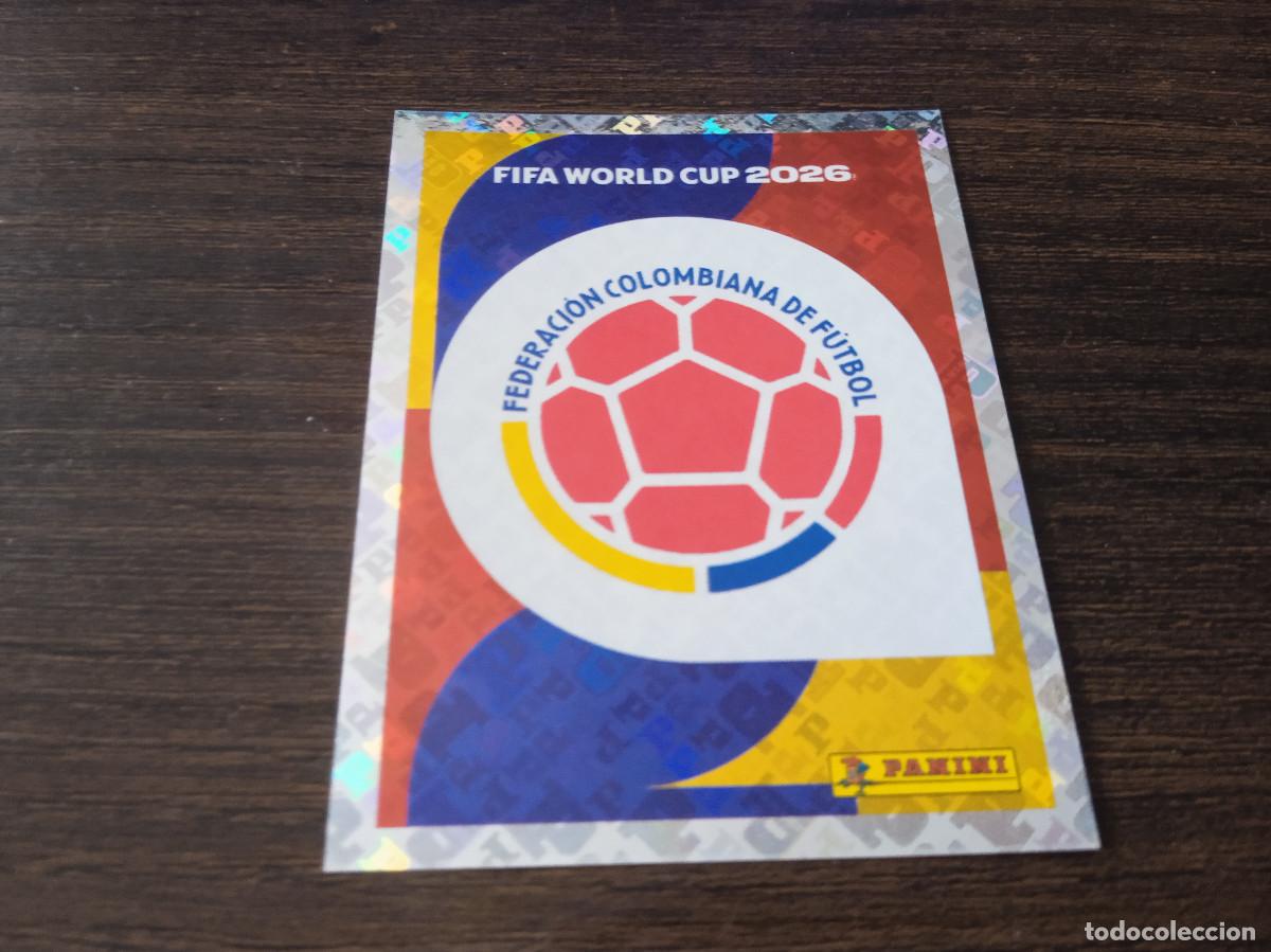 Cromos de F&uacute;tbol: Cromo Mundial Futbol 2026 Panini canada usa Mexico Colombia Escudo COL 1